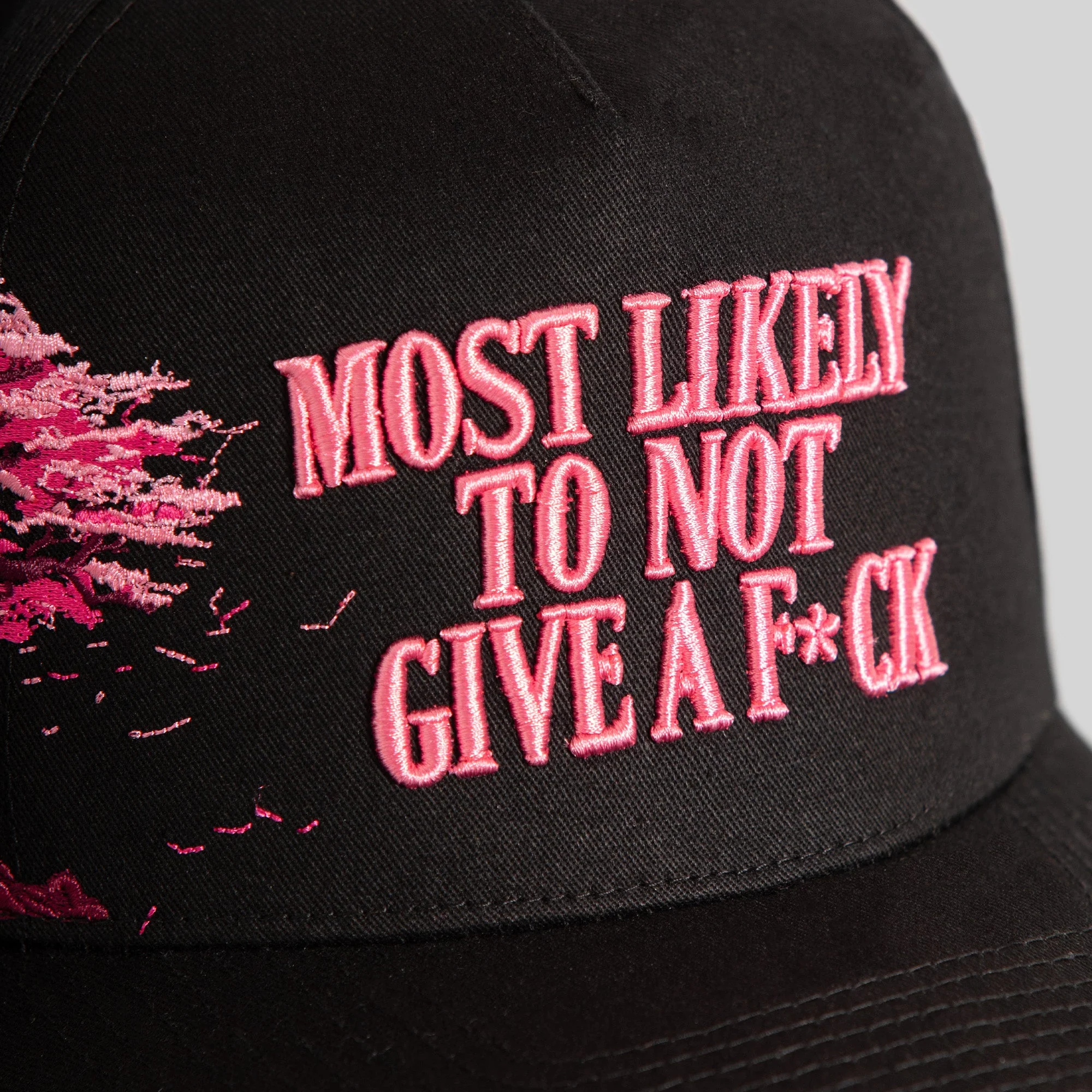 Field Grade  MOST LIKELY CHERRY BLOSSOM BLACK TWILL TRUCKER - Image 3