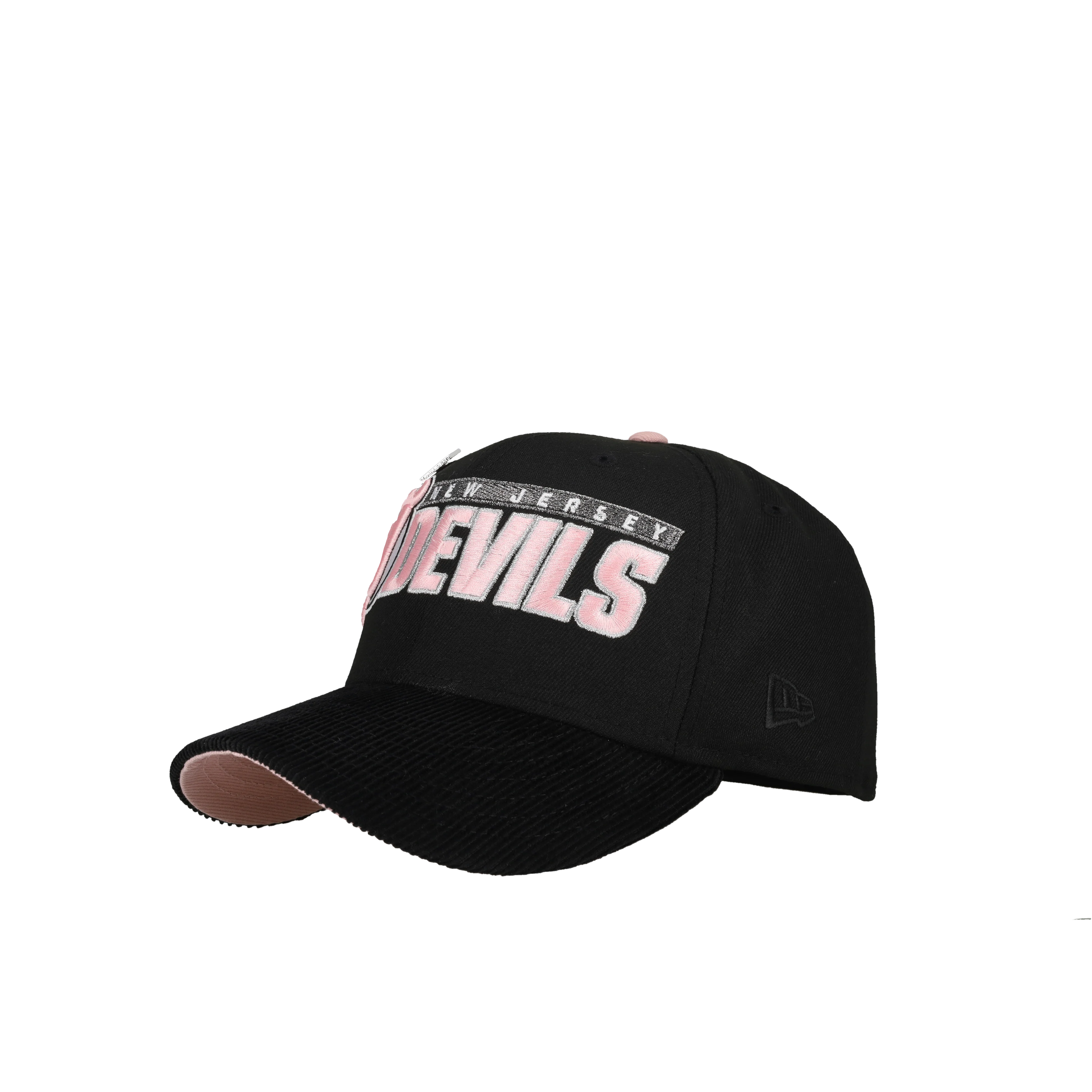 New Jersey Devils 20th Anniversary Black/Pink Corduroy Script 59Fifty Fitted Hat - Image 5