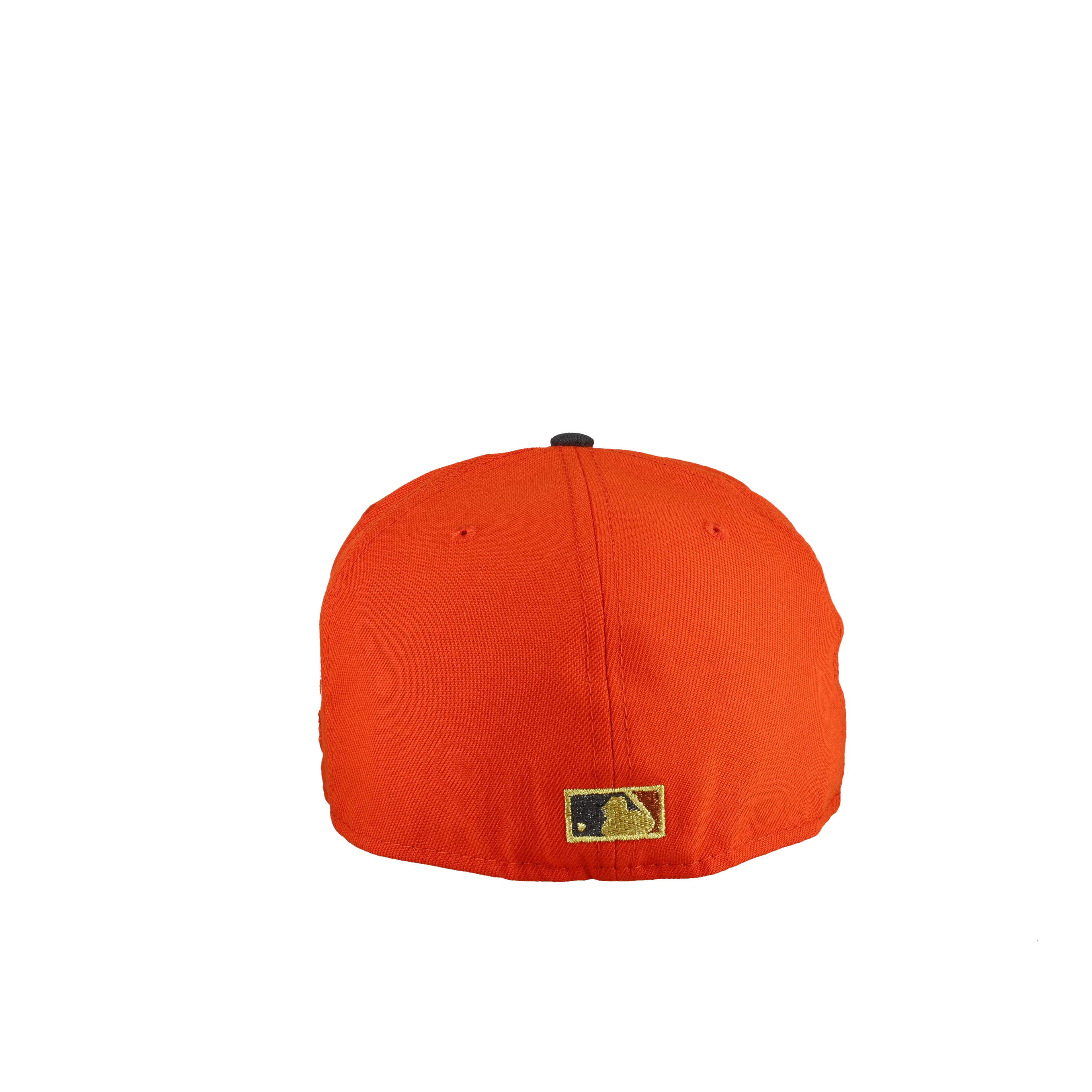 New York Mets 2000 World Series Orange Gray Metallic Shine 59Fifty Fitted Hat - Image 6