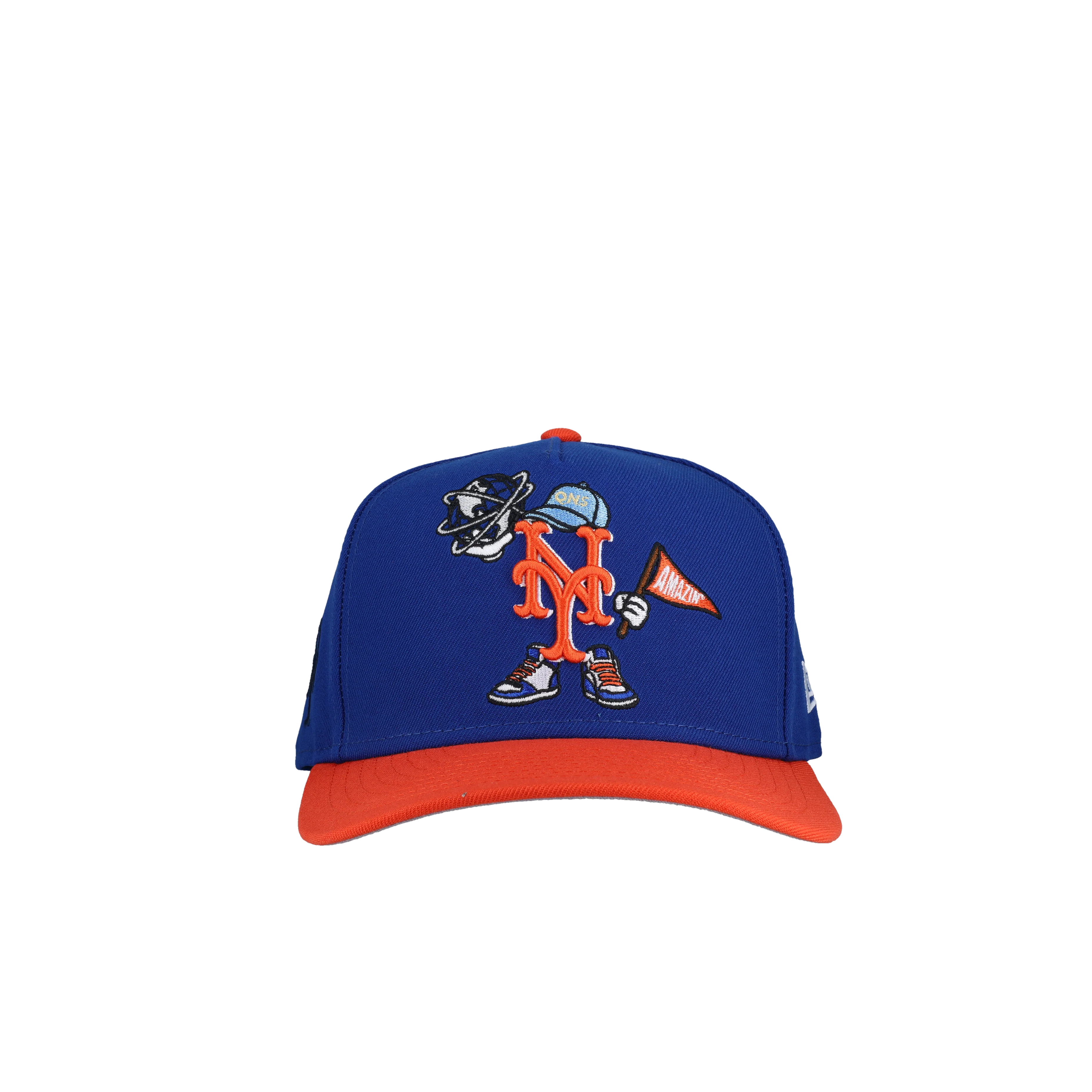 New York Mets Cartoon 9Fifty A Frame Snapback Hat - Image 4