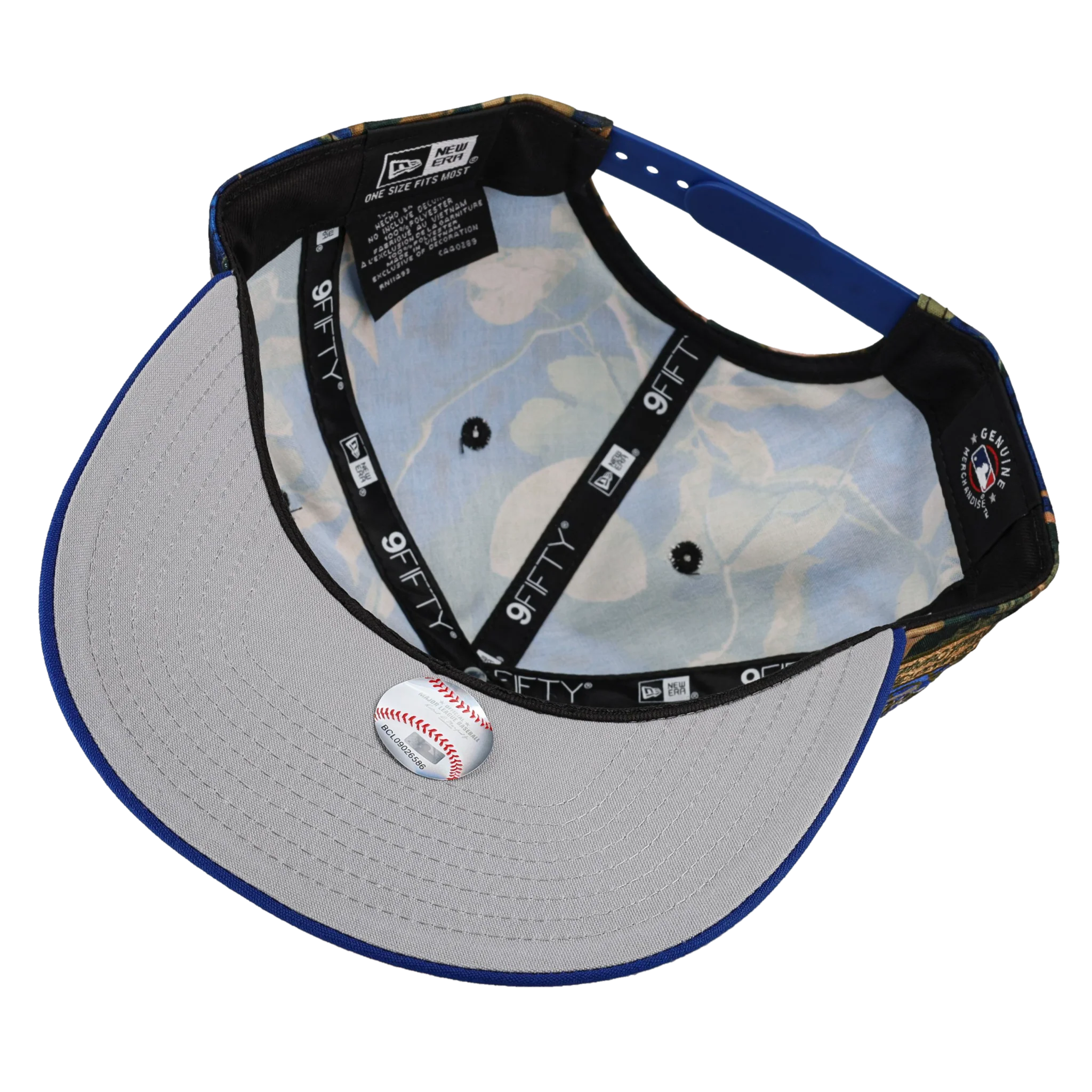 New York Mets Leaves Blue 30th Anniversary 9Fifty A Frame Snapback Hat - Image 3