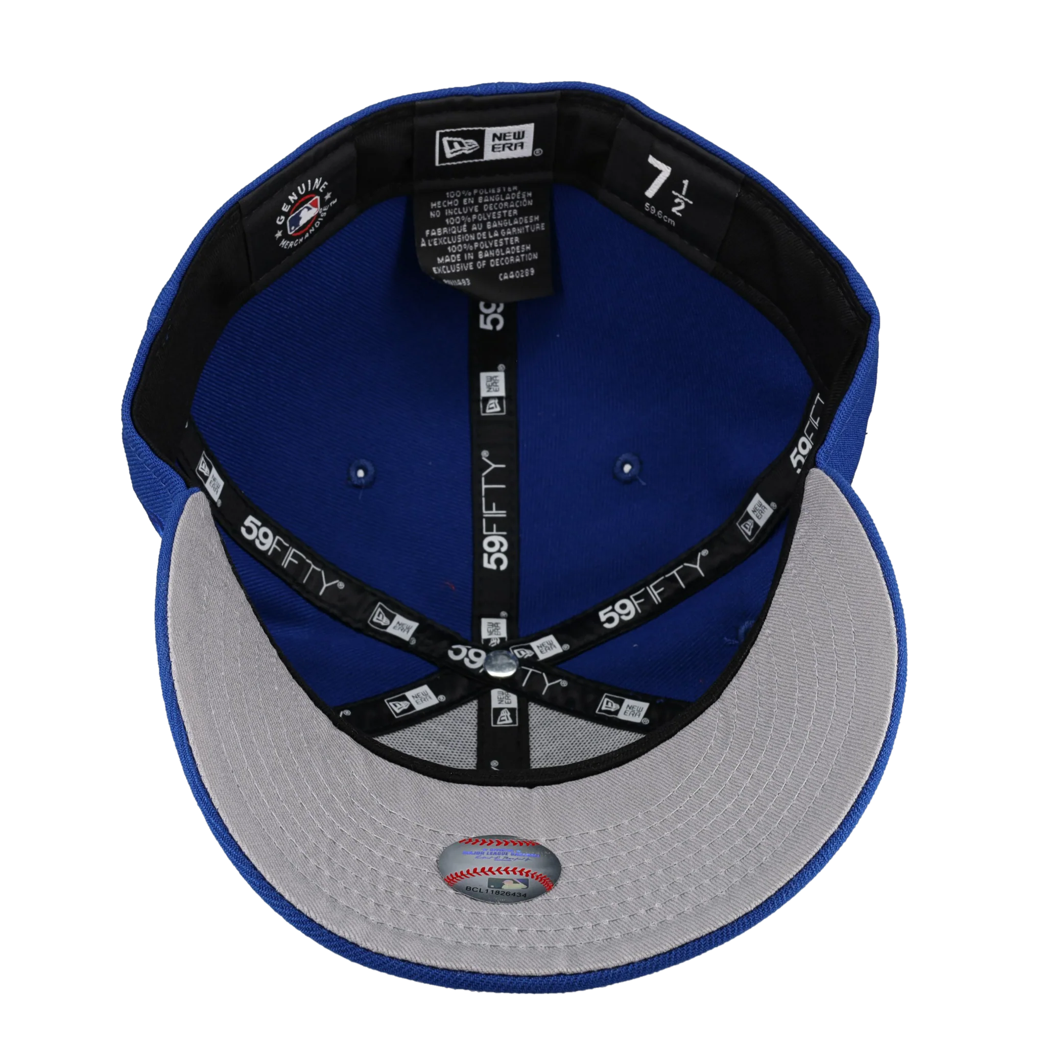 New York Mets Subway Series 25th Anniversary Blue Metallic 59Fifty Fitted Hat - Image 2