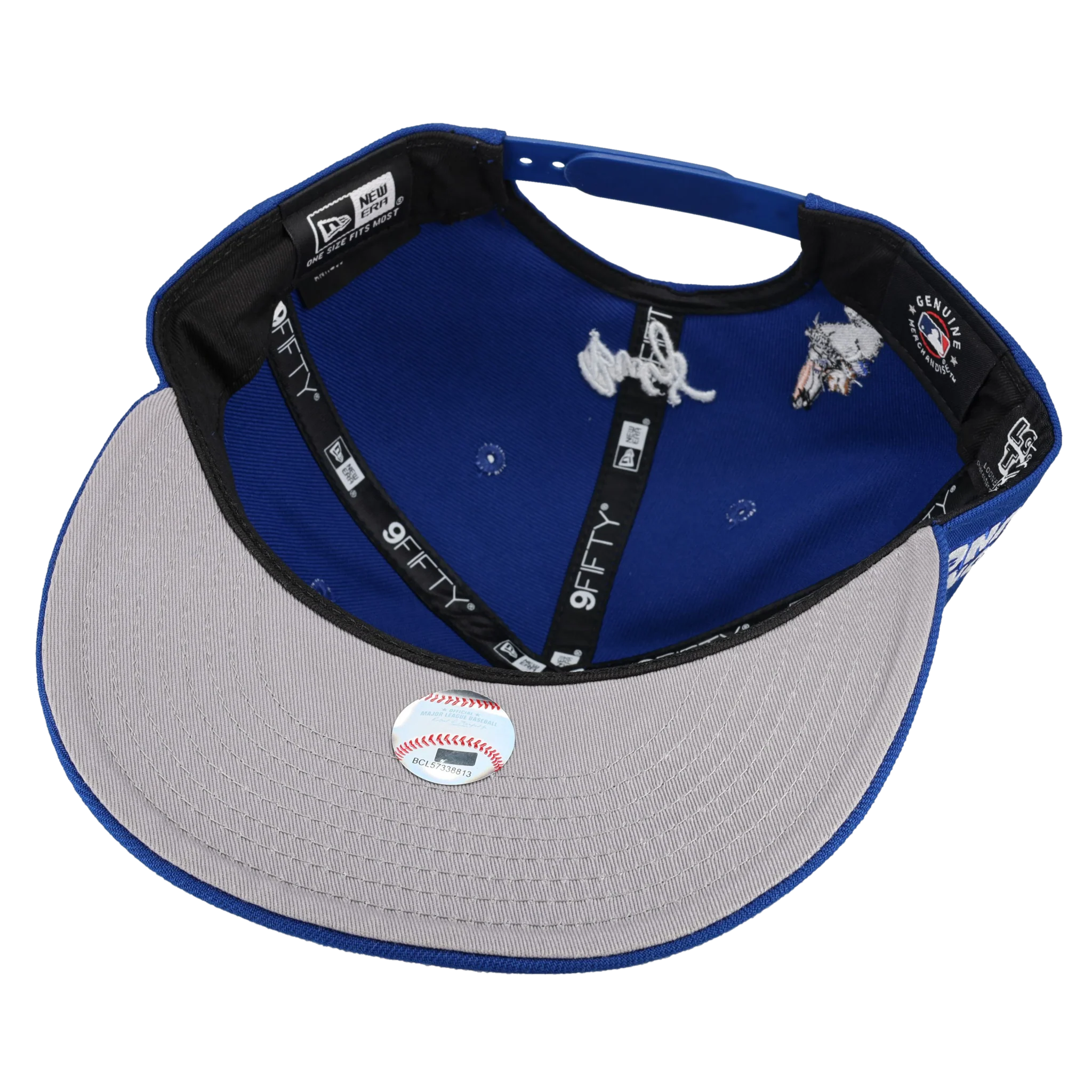 New York Mets x Looney Tunes 9Fifty Royal Snapback (Grey Brim) - Image 3