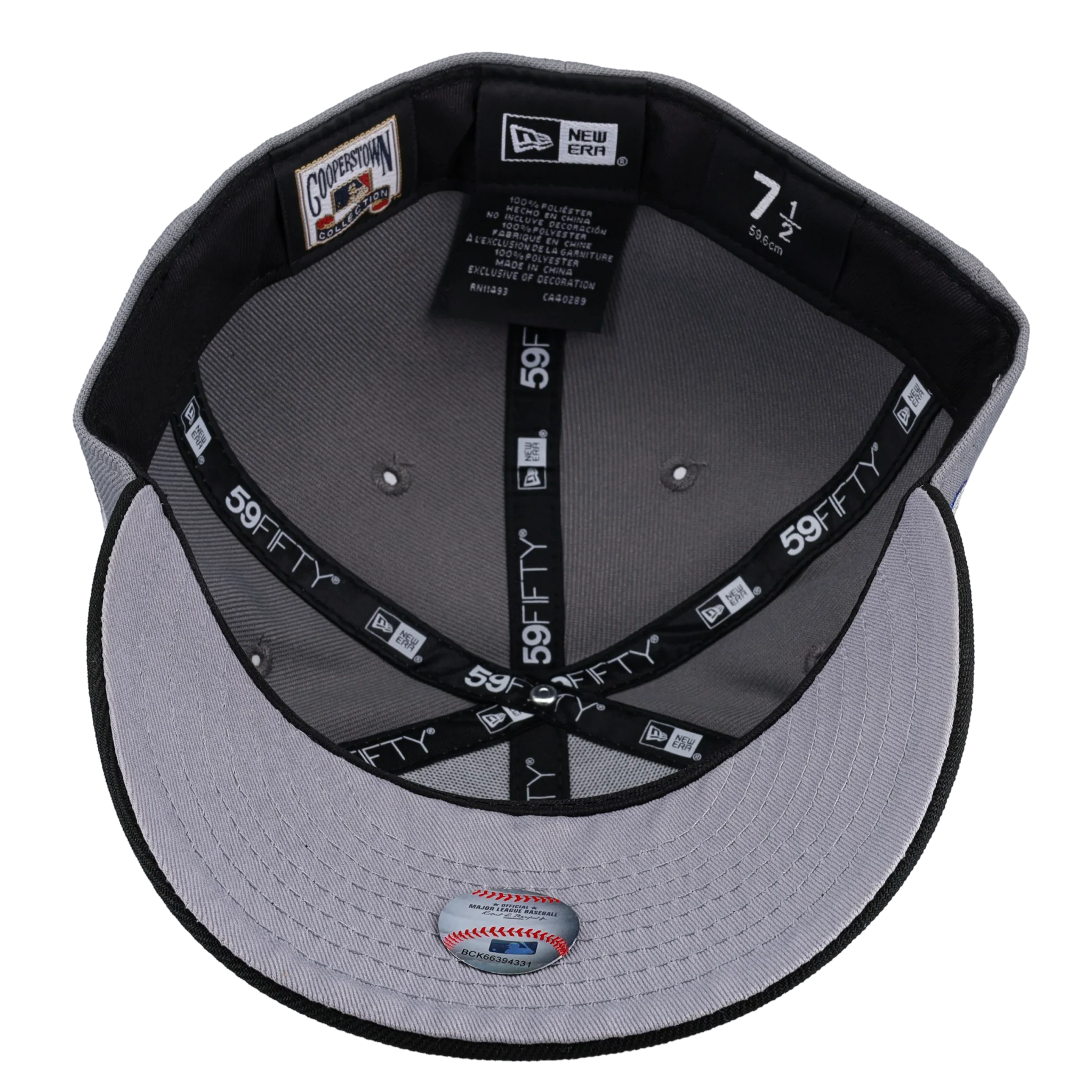 New York Yankees 1980 ASG Grey Cursive Script Metallic 59Fifty Fitted Hat - Image 3