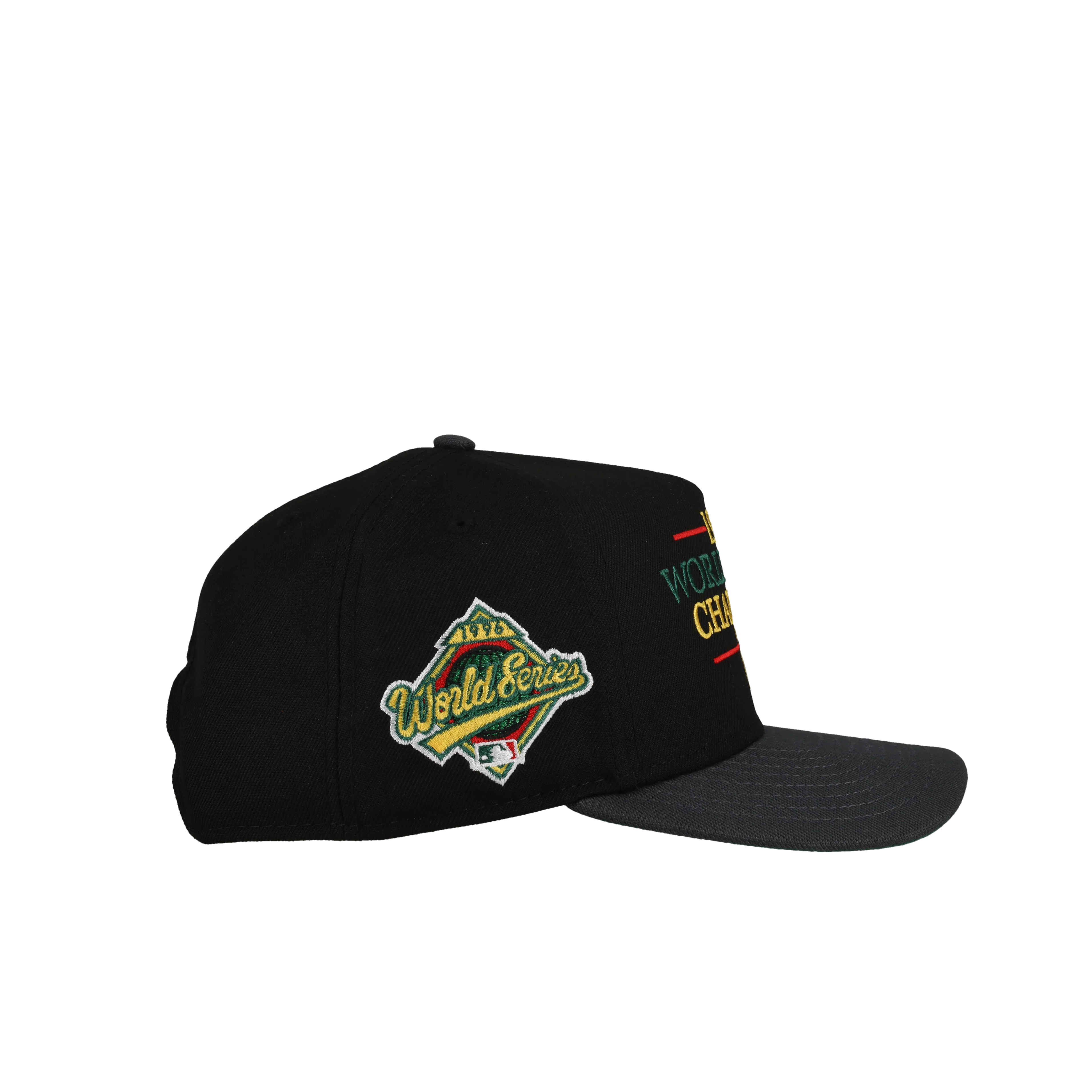 New York Yankees 1996 WS New Era 9Fifty A Frame Snapback Hat (Black/Graphite) - Image 2