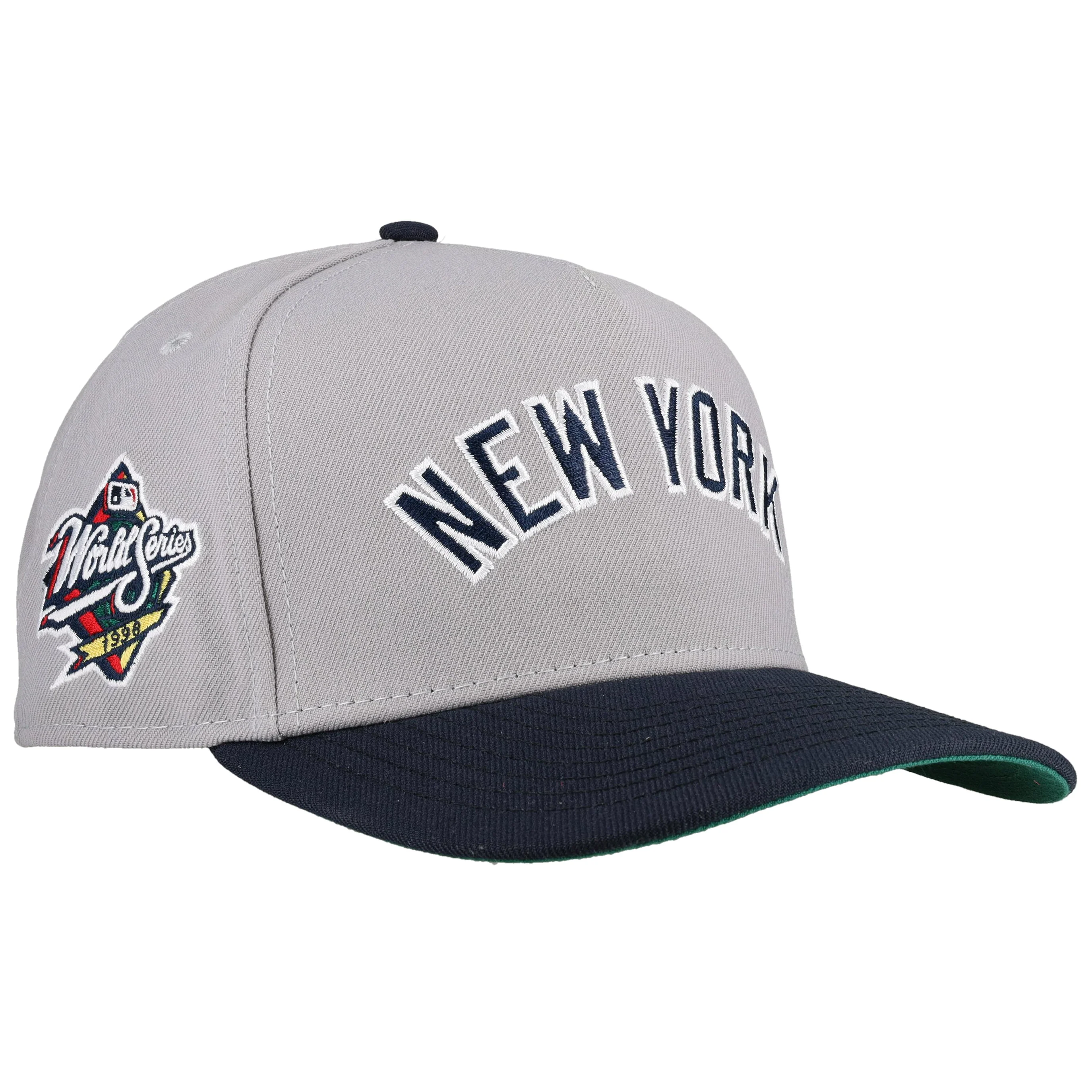 New York Yankees 1998 WS Script 9Fifty A Frame Snapback Hat (Away Jersey)