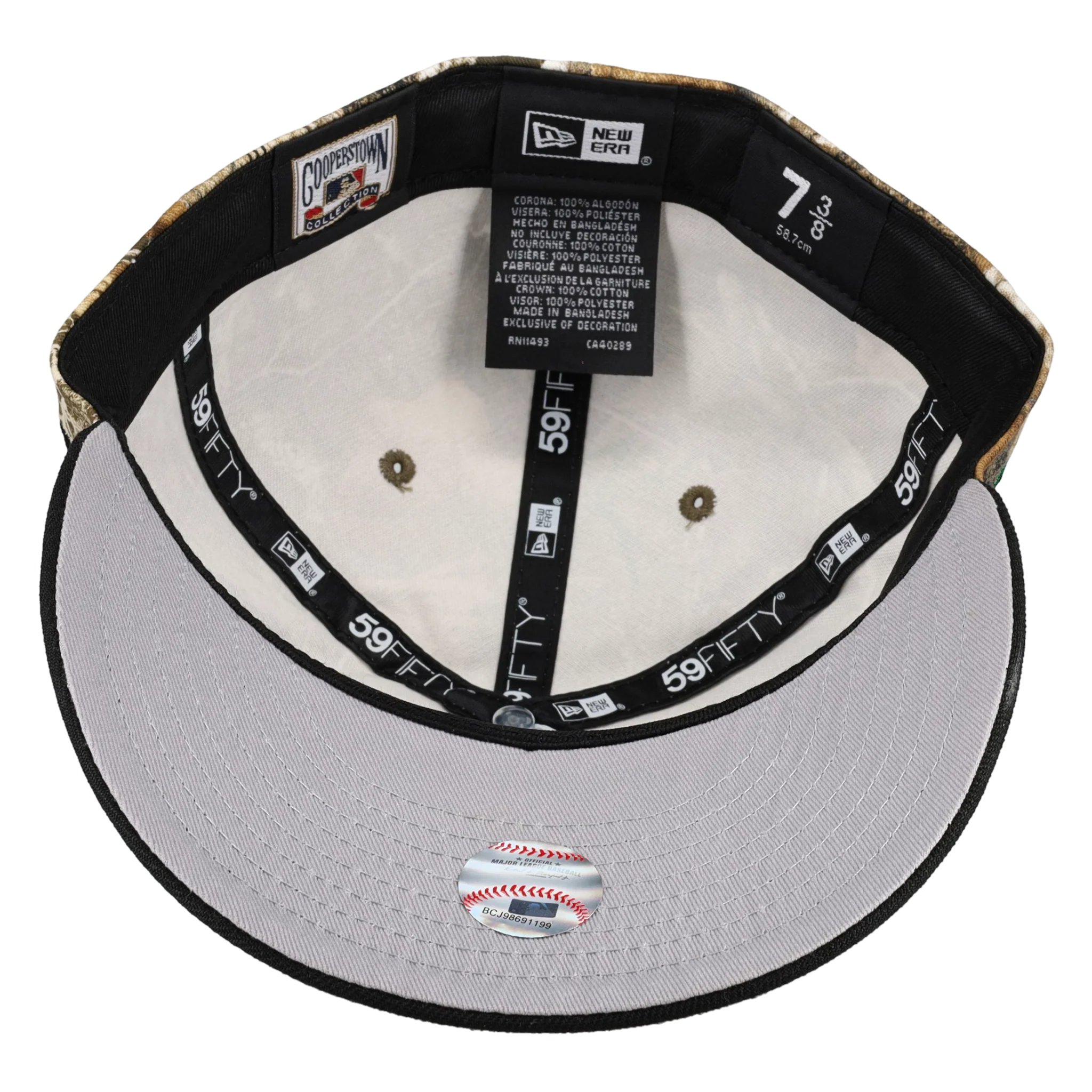 New York Yankees 1999 World Series Real tree/Black 59Fifty Fitted Hat (RESTOCK) - Image 2