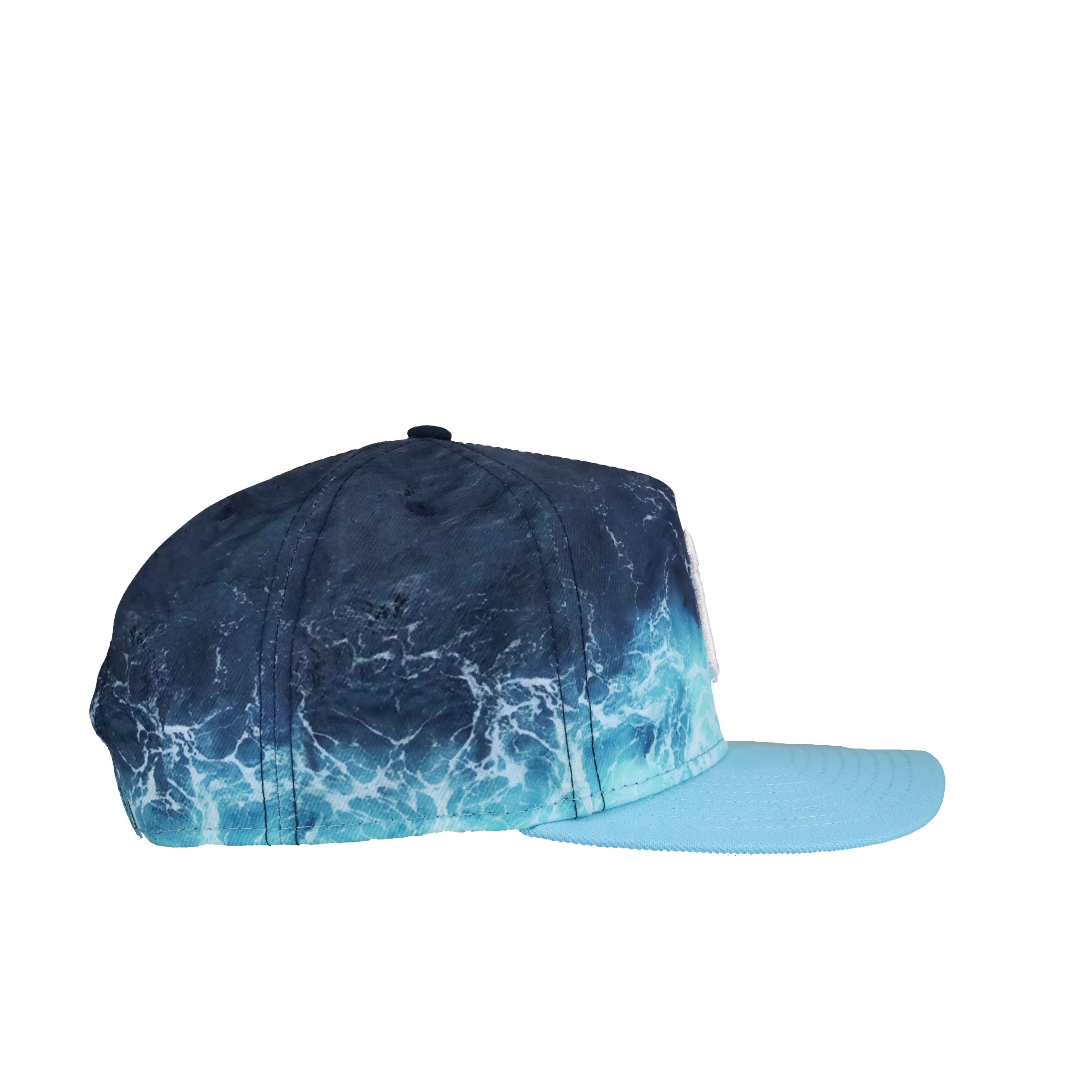 New York Yankees Blue Waves 9Fifty A Frame Snapback Hat - Image 2