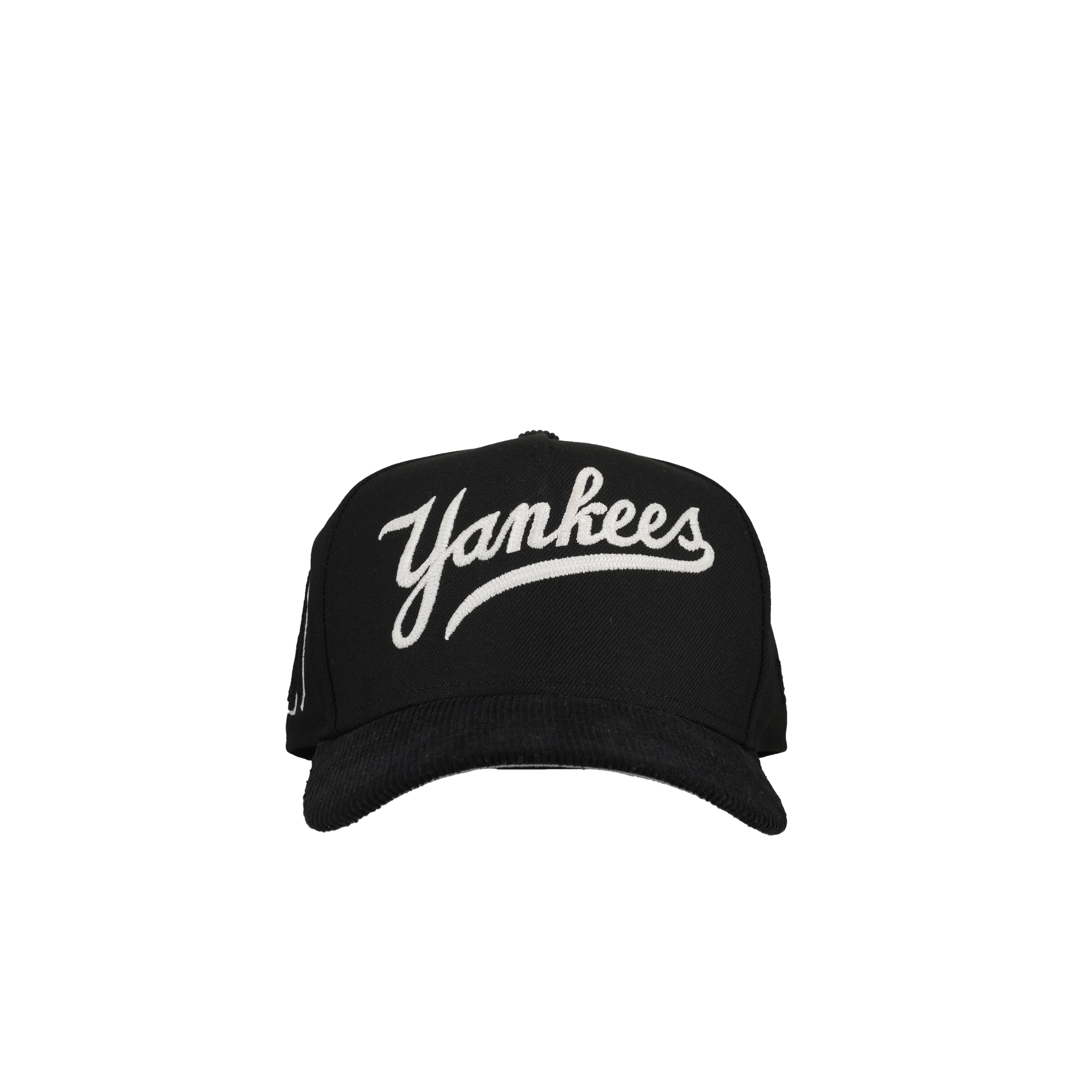 Capsule Hats - New York Yankees Chainstitch/Corduroy 9Fifty A Frame Snapback Hat (Black) - Image 4