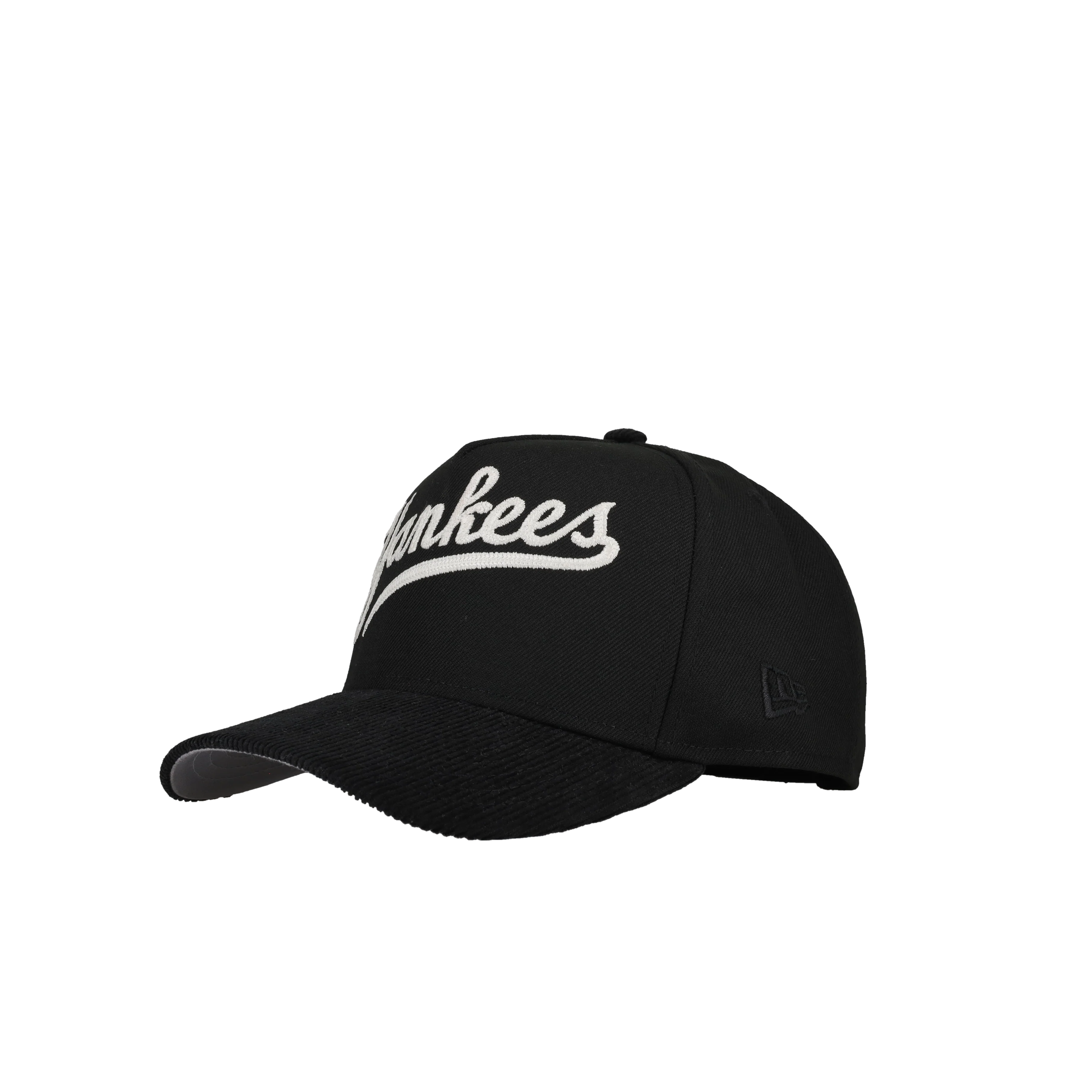 Capsule Hats - New York Yankees Chainstitch/Corduroy 9Fifty A Frame Snapback Hat (Black) - Image 5