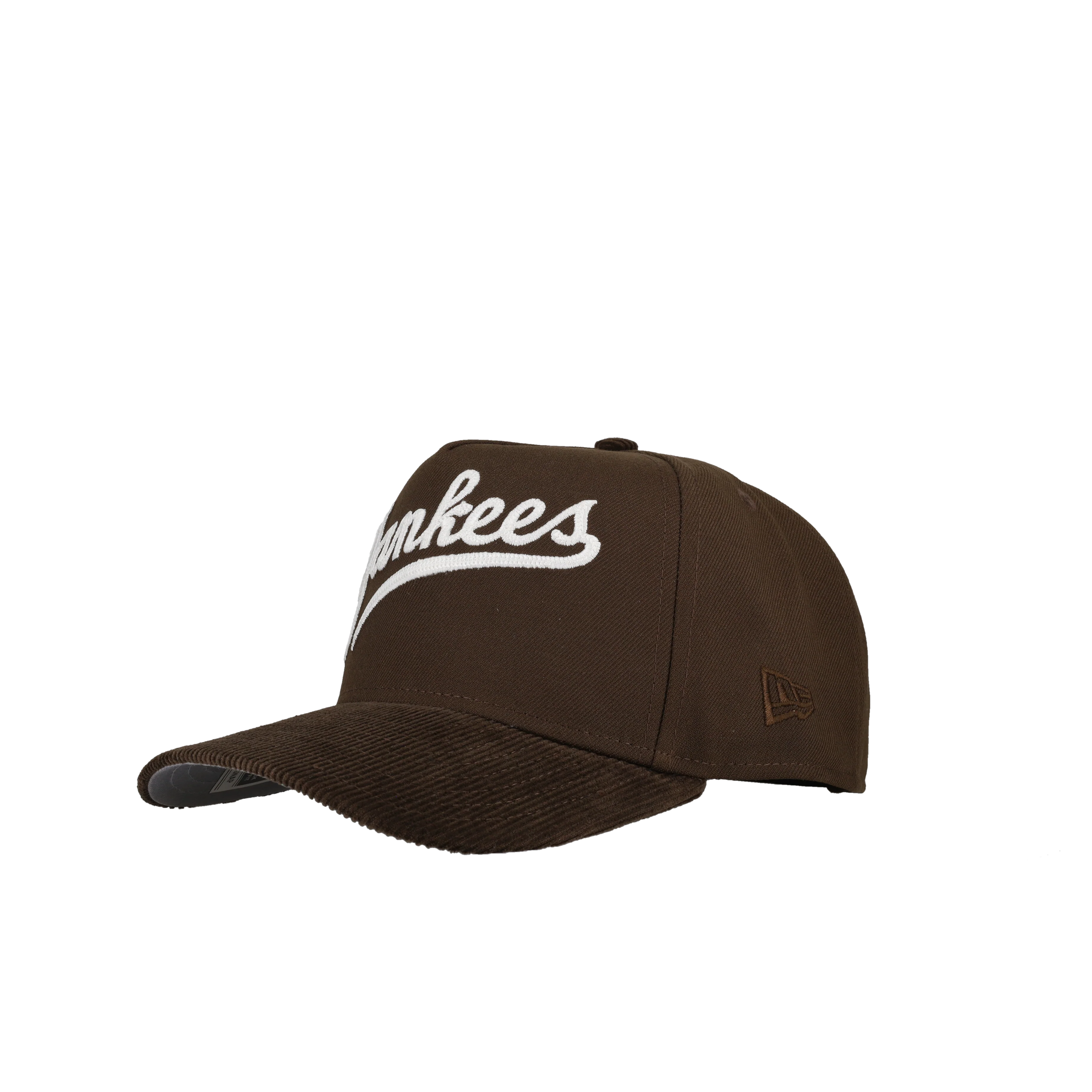 New York Yankees Chainstitch/Corduroy 9Fifty A Frame Snapback Hat (Walnut) - Image 5
