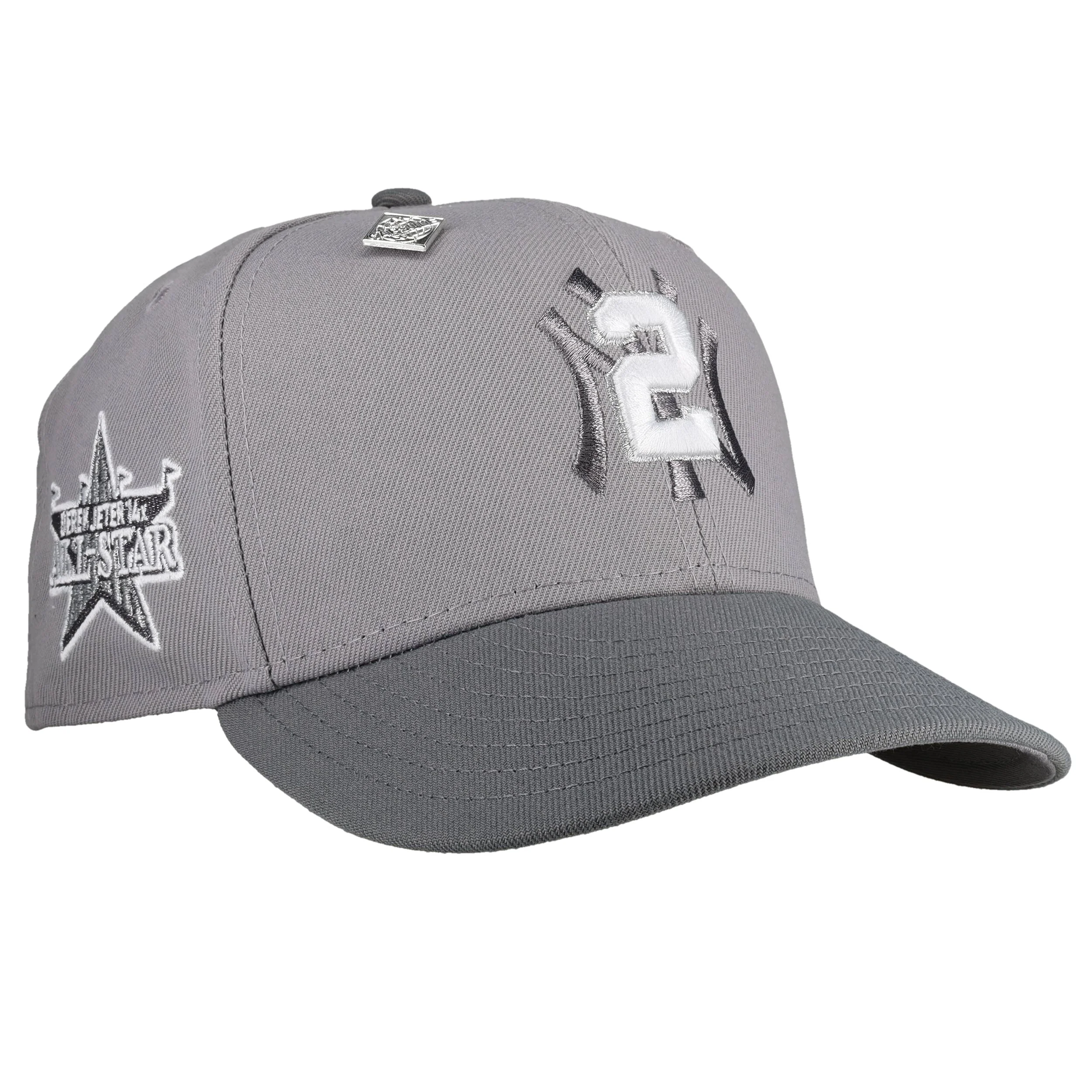 New York Yankees Derek Jeter Cool Grey Metallic Script 59Fifty Fitted Hat