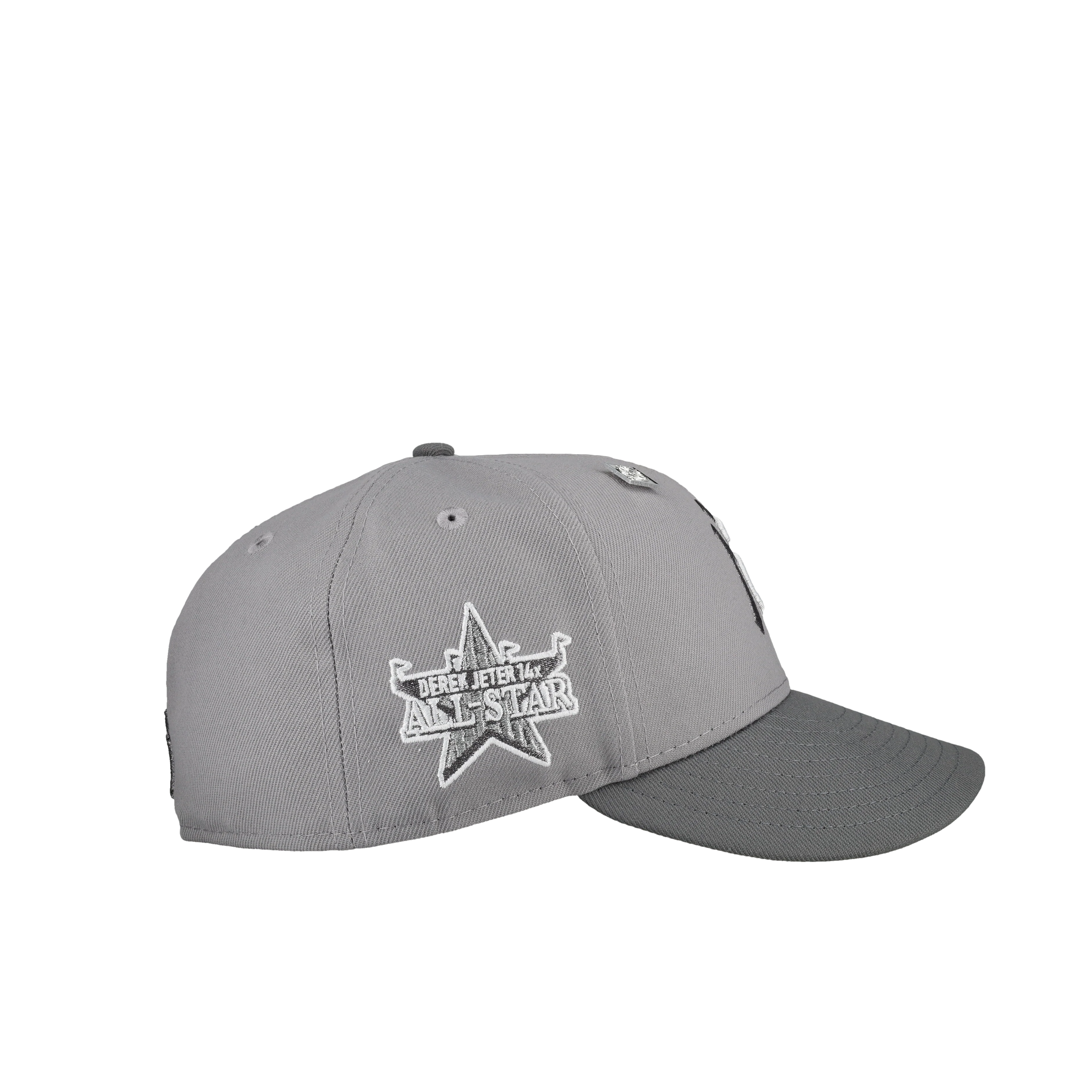 New York Yankees Derek Jeter Cool Grey Metallic Script 59Fifty Fitted Hat - Image 2