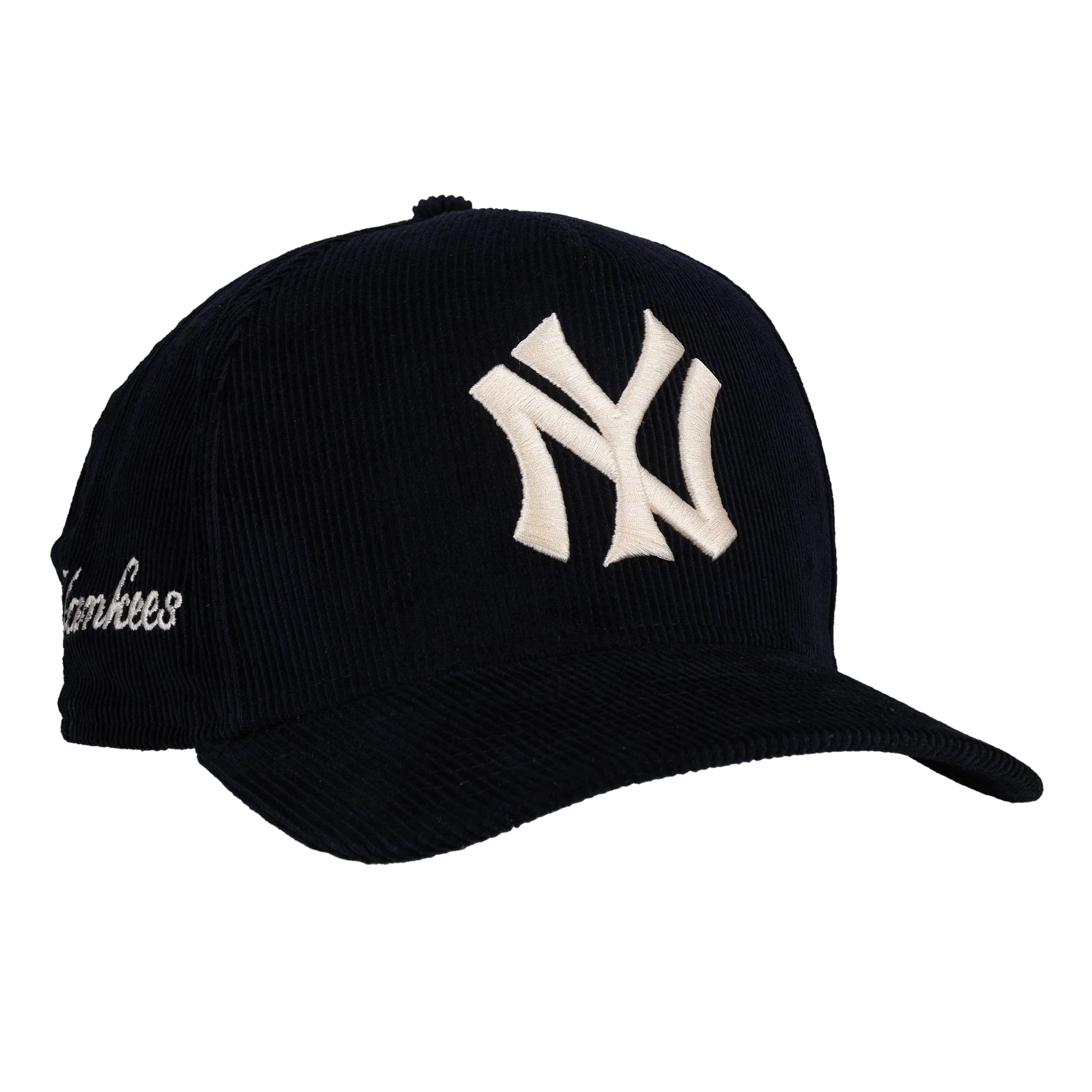 New York Yankees Navy Corduroy Script 9Fifty A Frame Snapback Hat