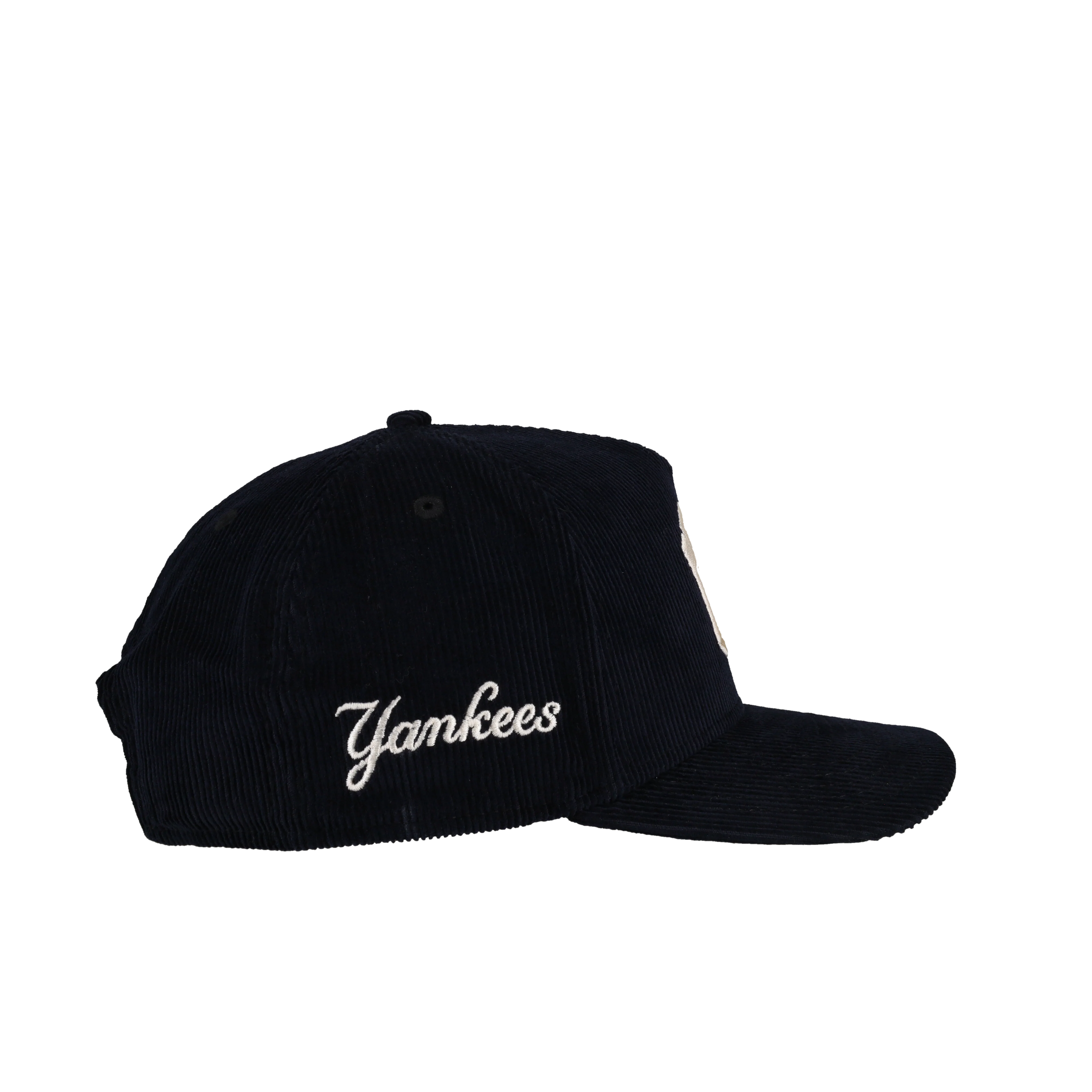 New York Yankees Navy Corduroy Script 9Fifty A Frame Snapback Hat - Image 2
