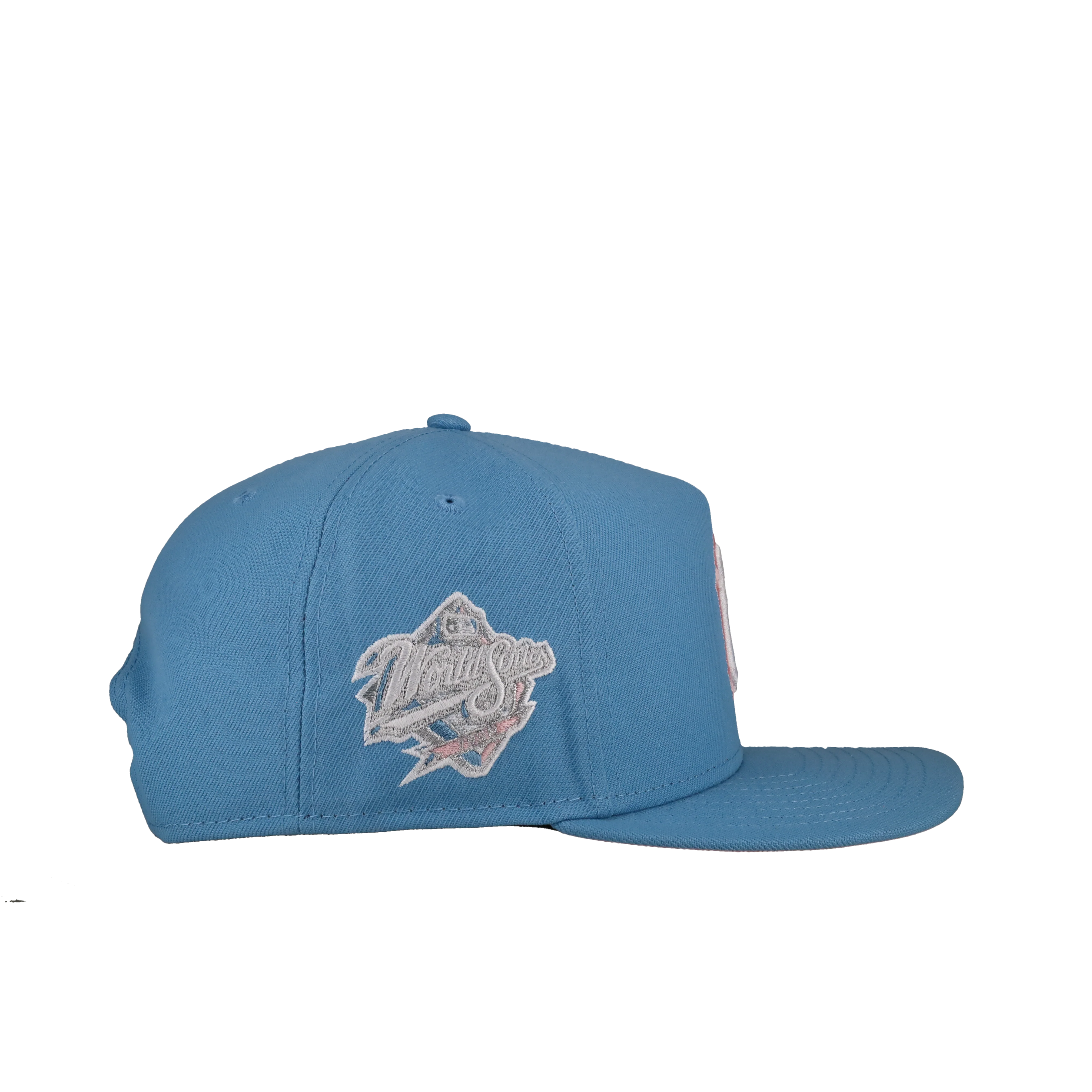 New York Yankees Sky Blue/Pink 1998 WS 9Fifty A Frame Snapback Hat - Image 2