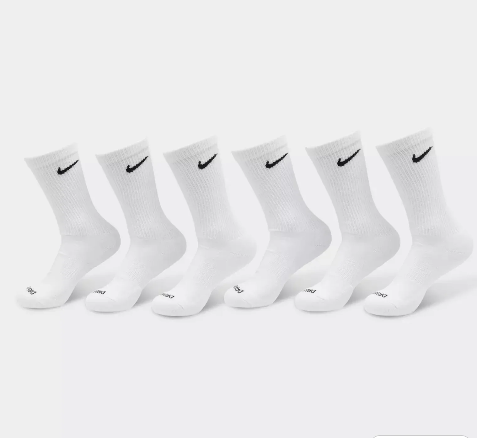 Nike Everyday Plus Dri-Fit Crew Socks (6-Pack) - Image 2