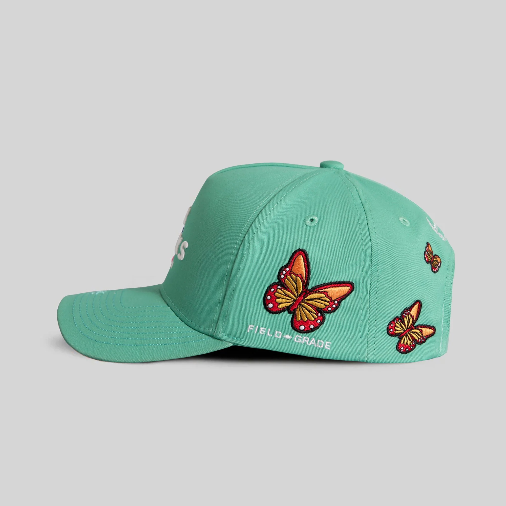 Field Grade NO F*CKS GIVEN MINT FLORAL TRUCKER - Image 6
