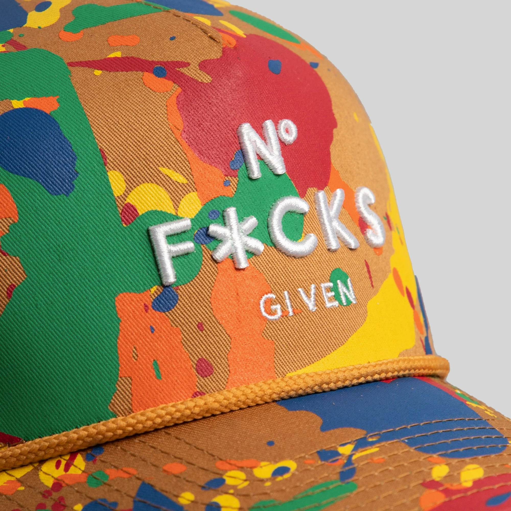 Field Grade  NO F*CKS GIVEN PRIMARY SPLATTER TRUCKER HAT - Image 3