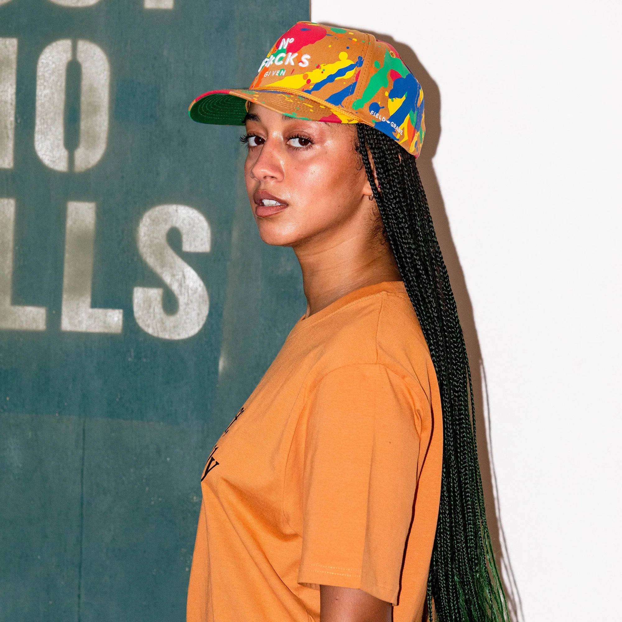 Field Grade  NO F*CKS GIVEN PRIMARY SPLATTER TRUCKER HAT - Image 4