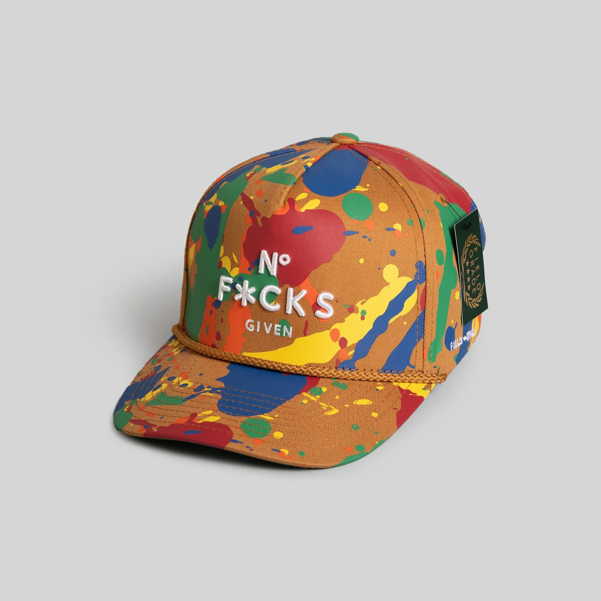 Field Grade  NO F*CKS GIVEN PRIMARY SPLATTER TRUCKER HAT - Image 6