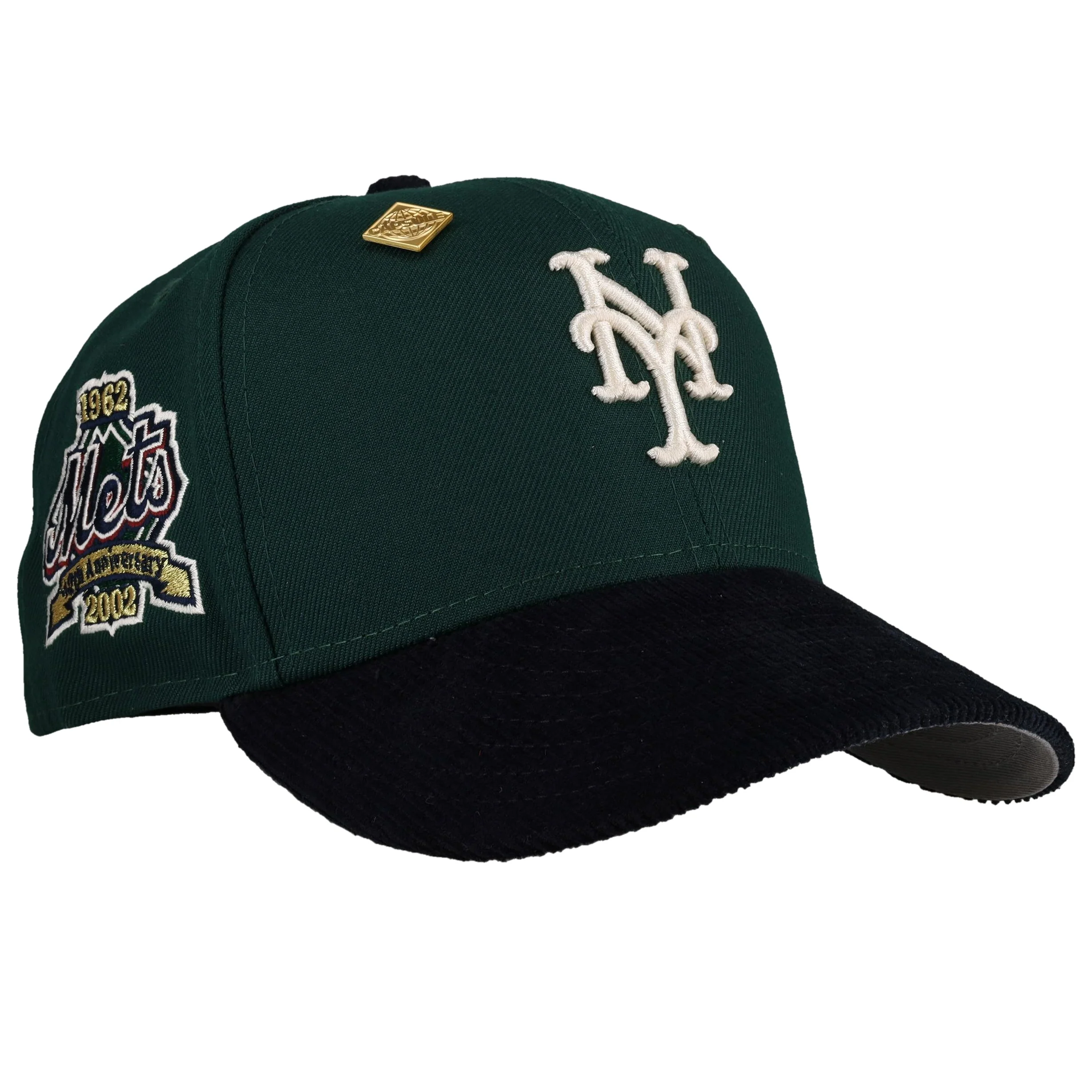 New York Mets 40th Season Green/Navy Corduroy Metallic 59Fifty Fitted Hat