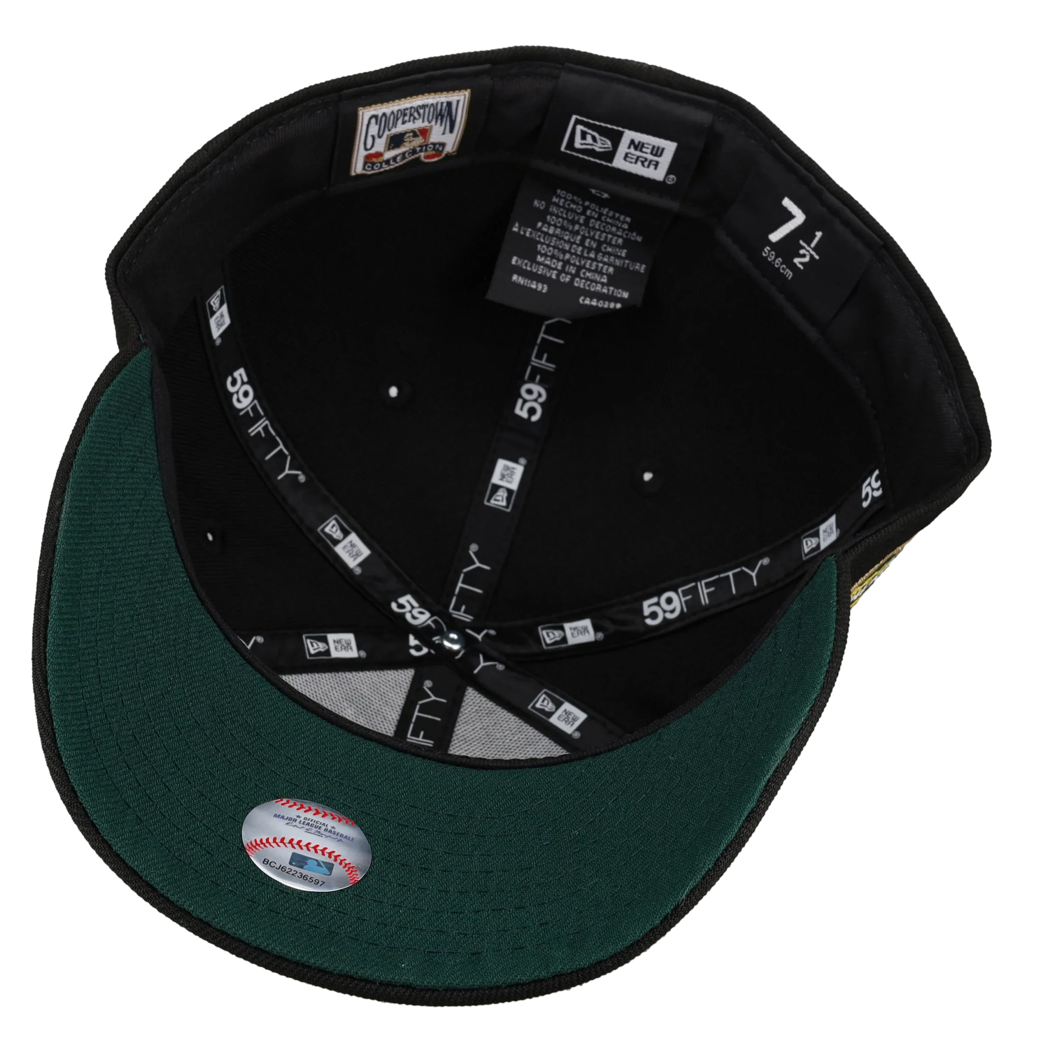 Oakland Athletics 50th Anniversary "Stompers" Black 59Fifty Fitted Hat - Image 3
