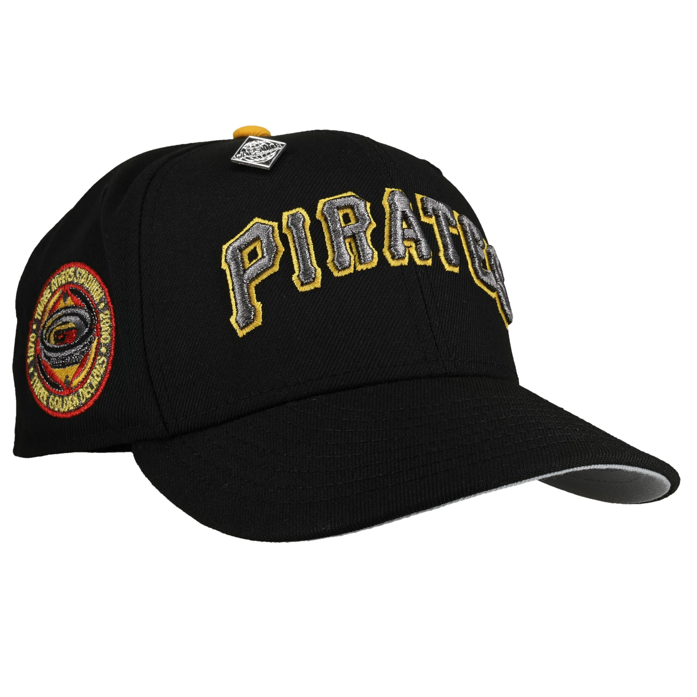 Pittsburgh Pirates Three Rivers Stadium Metallic Script 59Fifty Fitted Hat