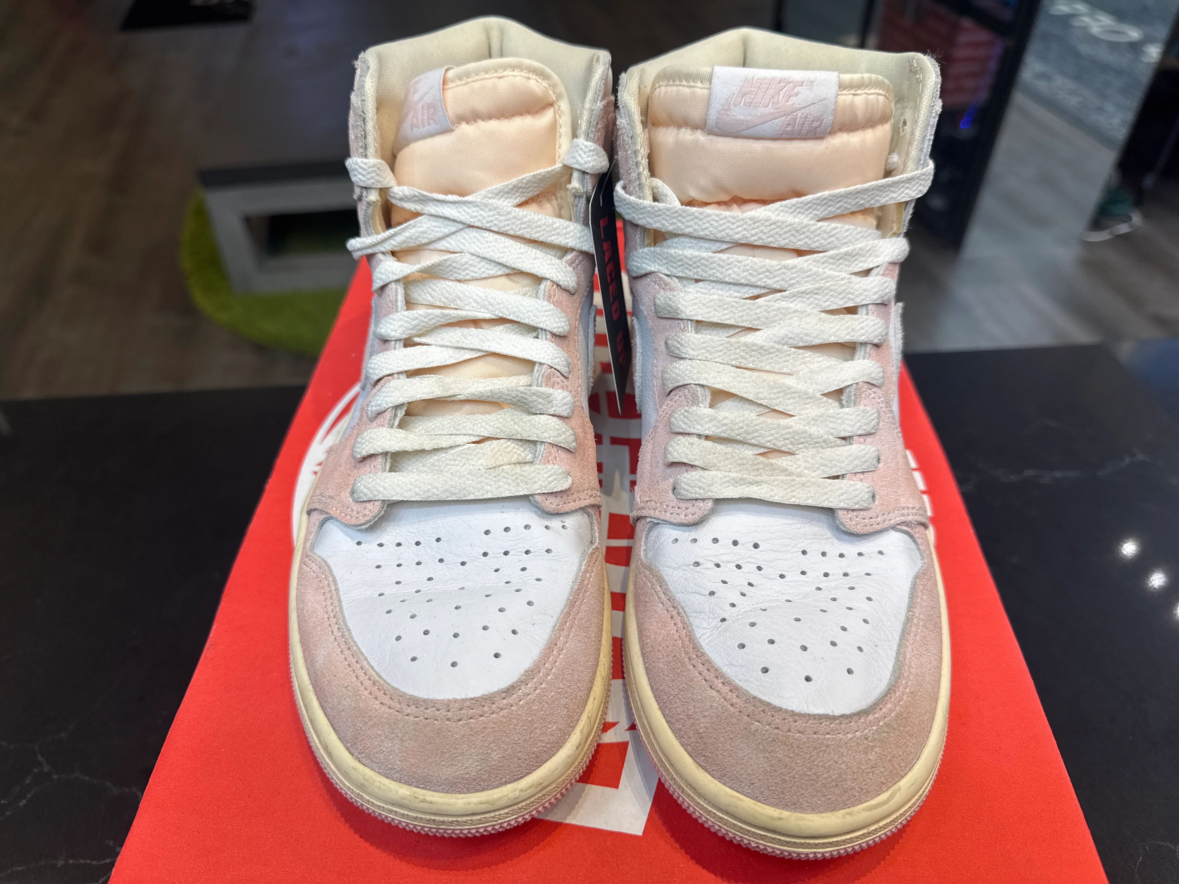 PRE OWNED Jordan 1 Retro High OG Washed Pink (Women's) - Image 3
