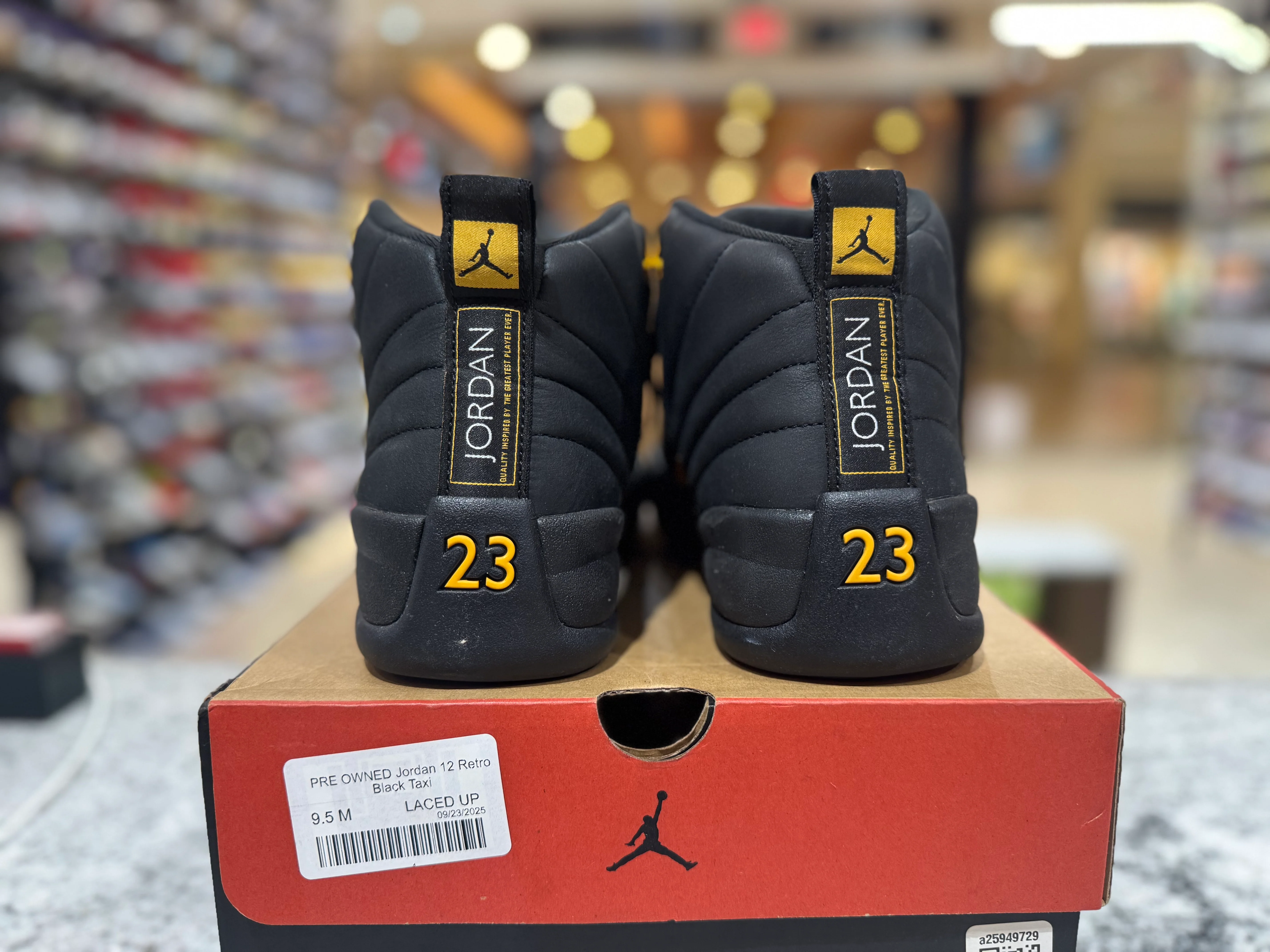 PRE OWNED Jordan 12 Retro Black Taxi - Image 4