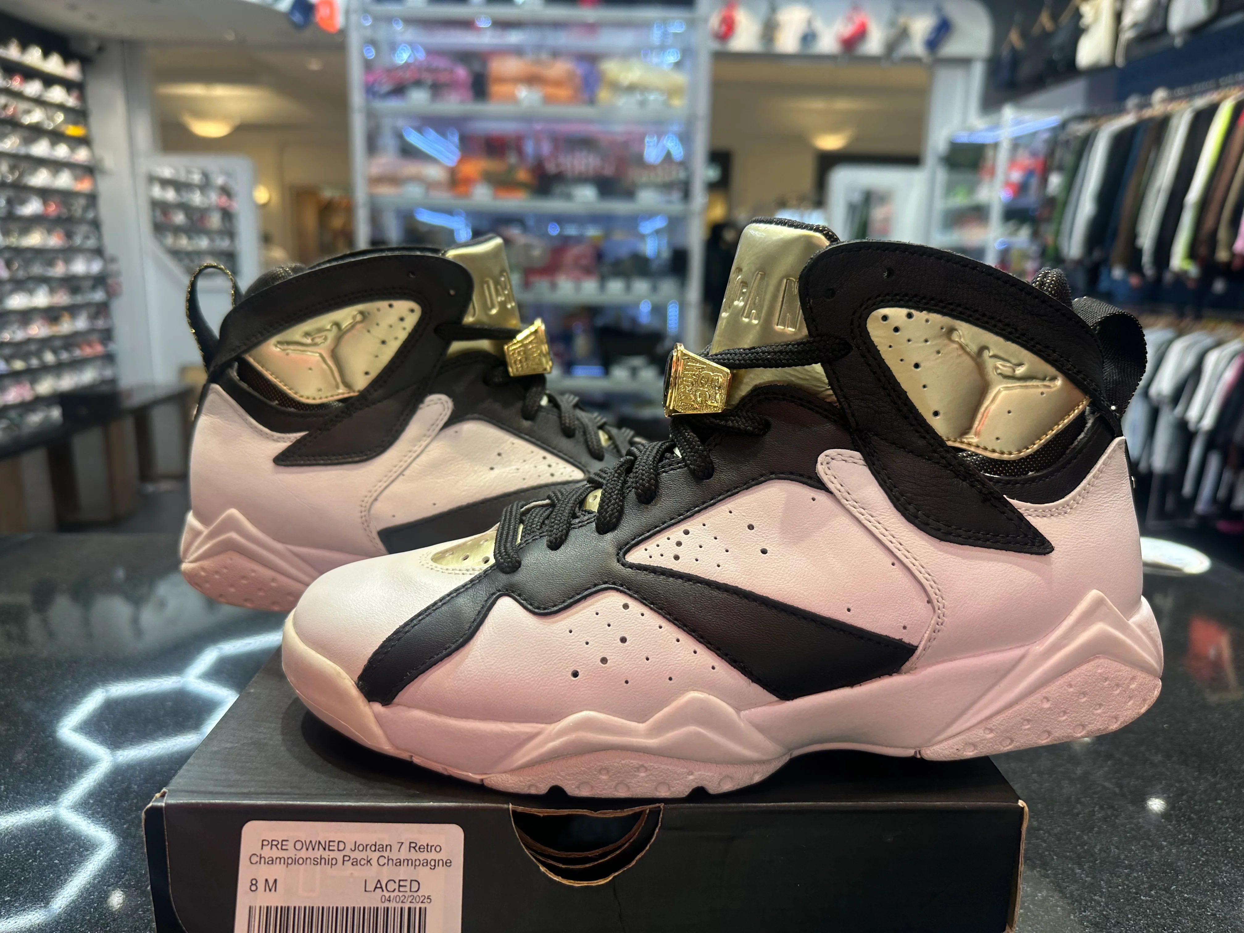 PRE OWNED Jordan 7 Retro Championship Pack Champagne - Image 2