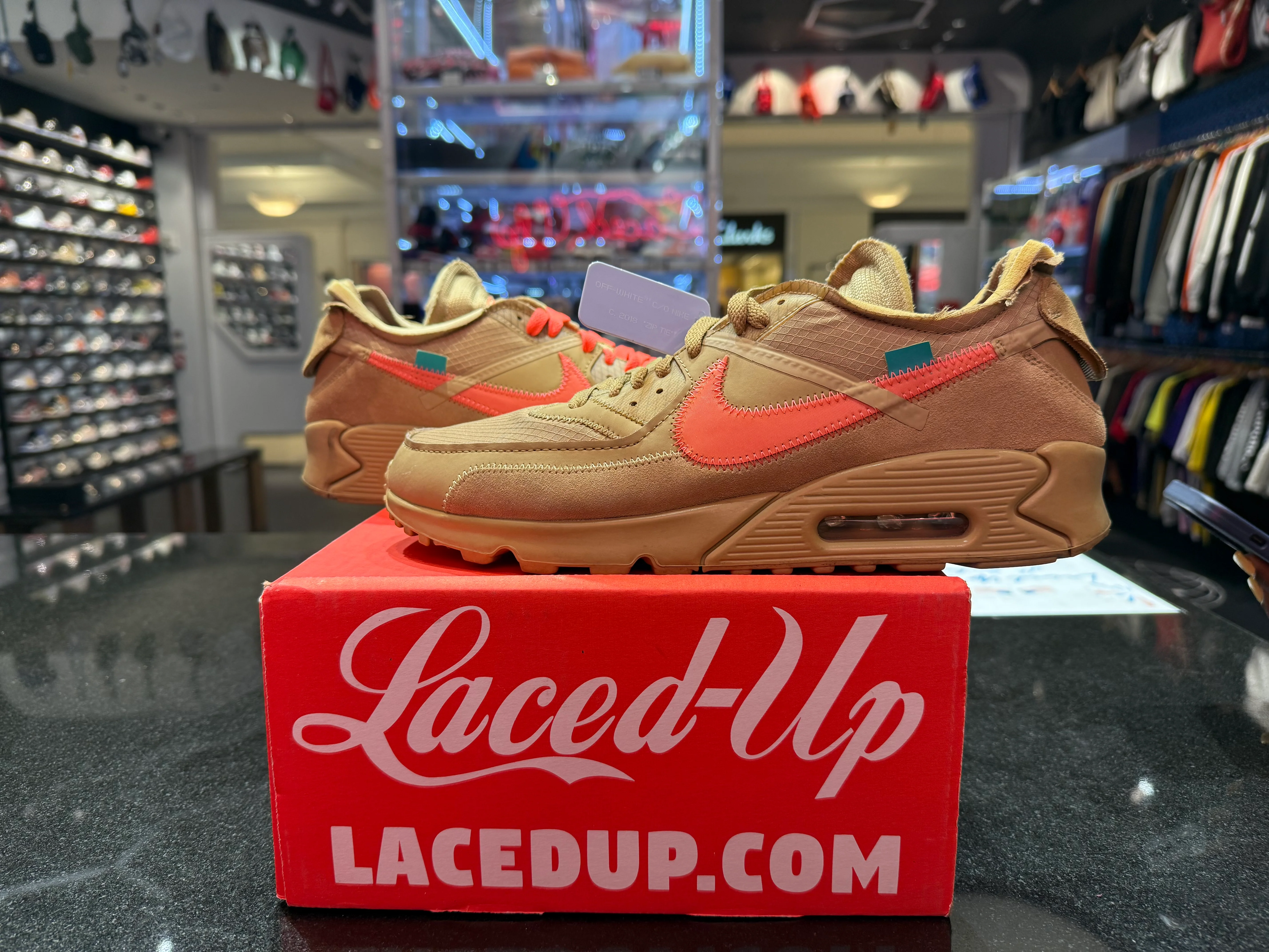 PRE OWNED Nike Air Max 90 Off-White Desert Ore - Image 2