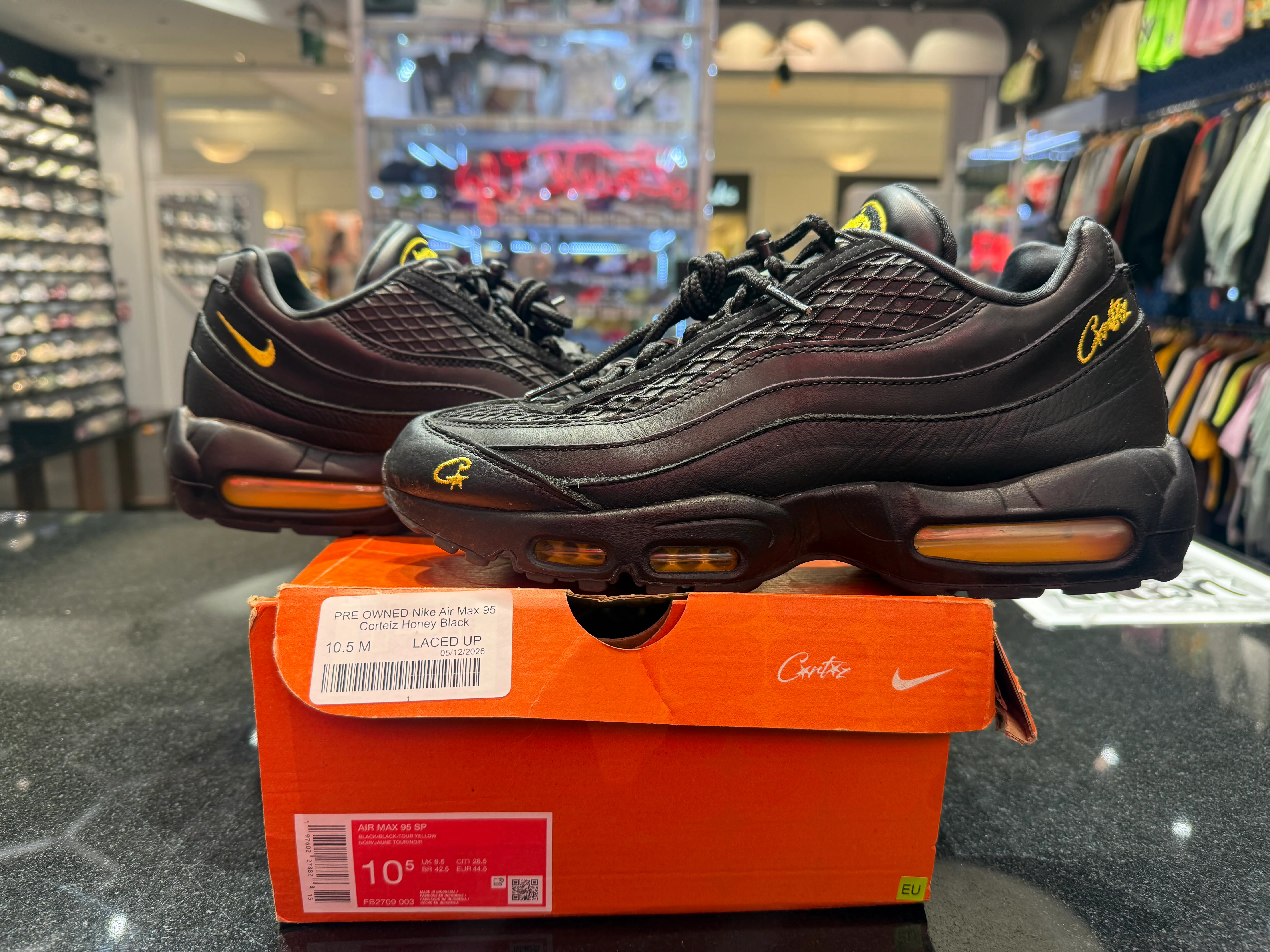 PRE OWNED Nike Air Max 95 Corteiz Honey Black - Image 2