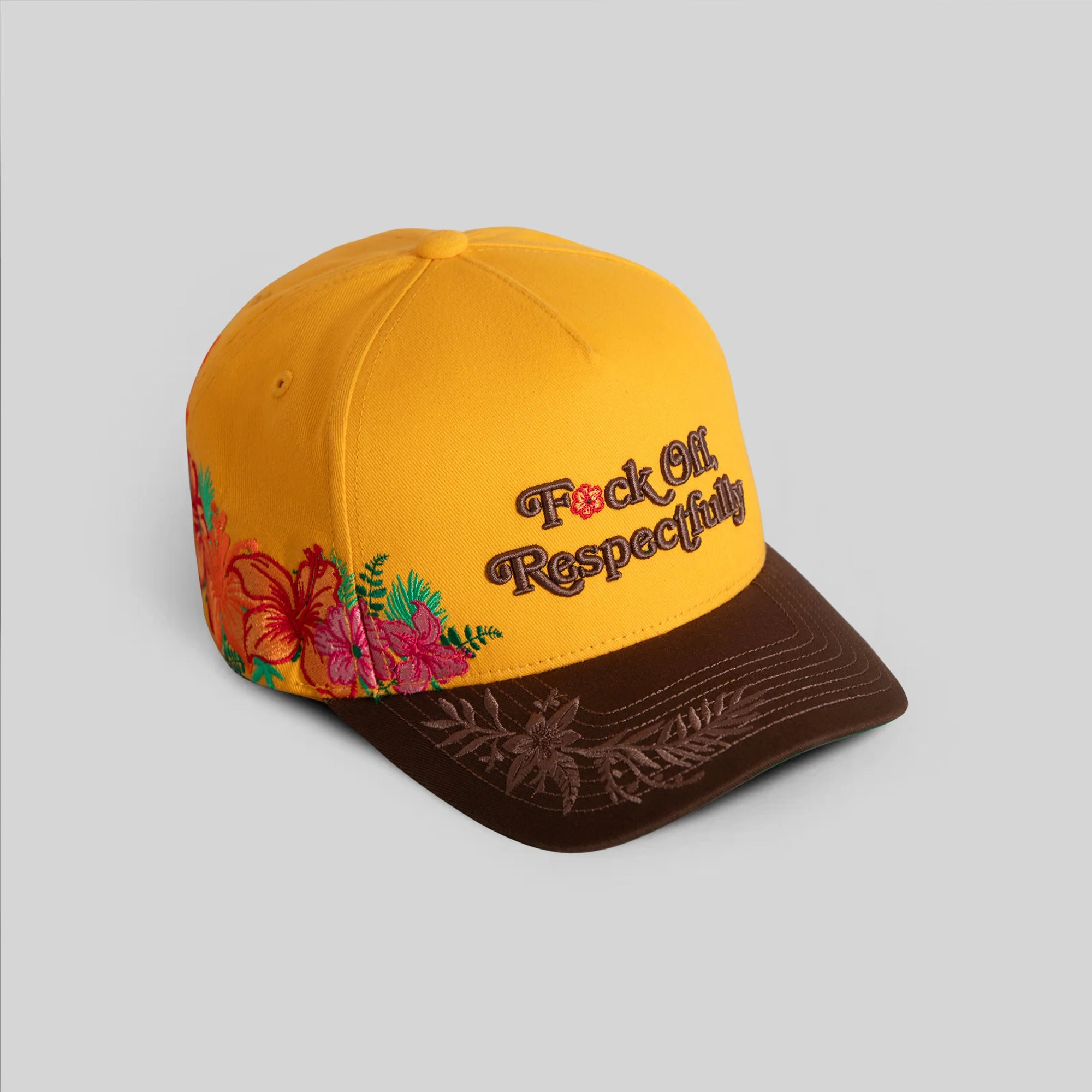 Field Grade RESPECTFULLY ATHLETIC GOLD MOCHA FLORAL TWILL TRUCKER