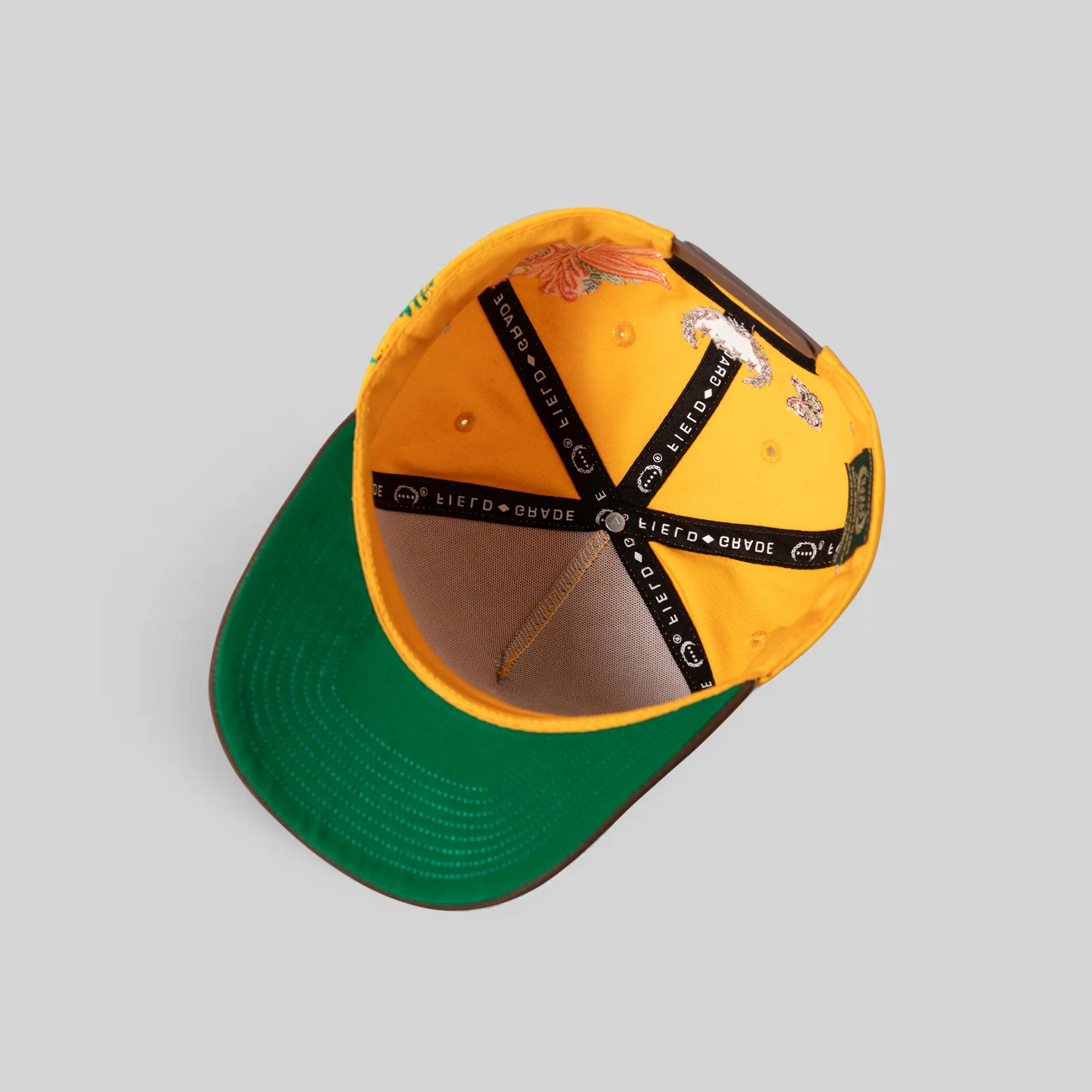 Field Grade RESPECTFULLY ATHLETIC GOLD MOCHA FLORAL TWILL TRUCKER - Image 8