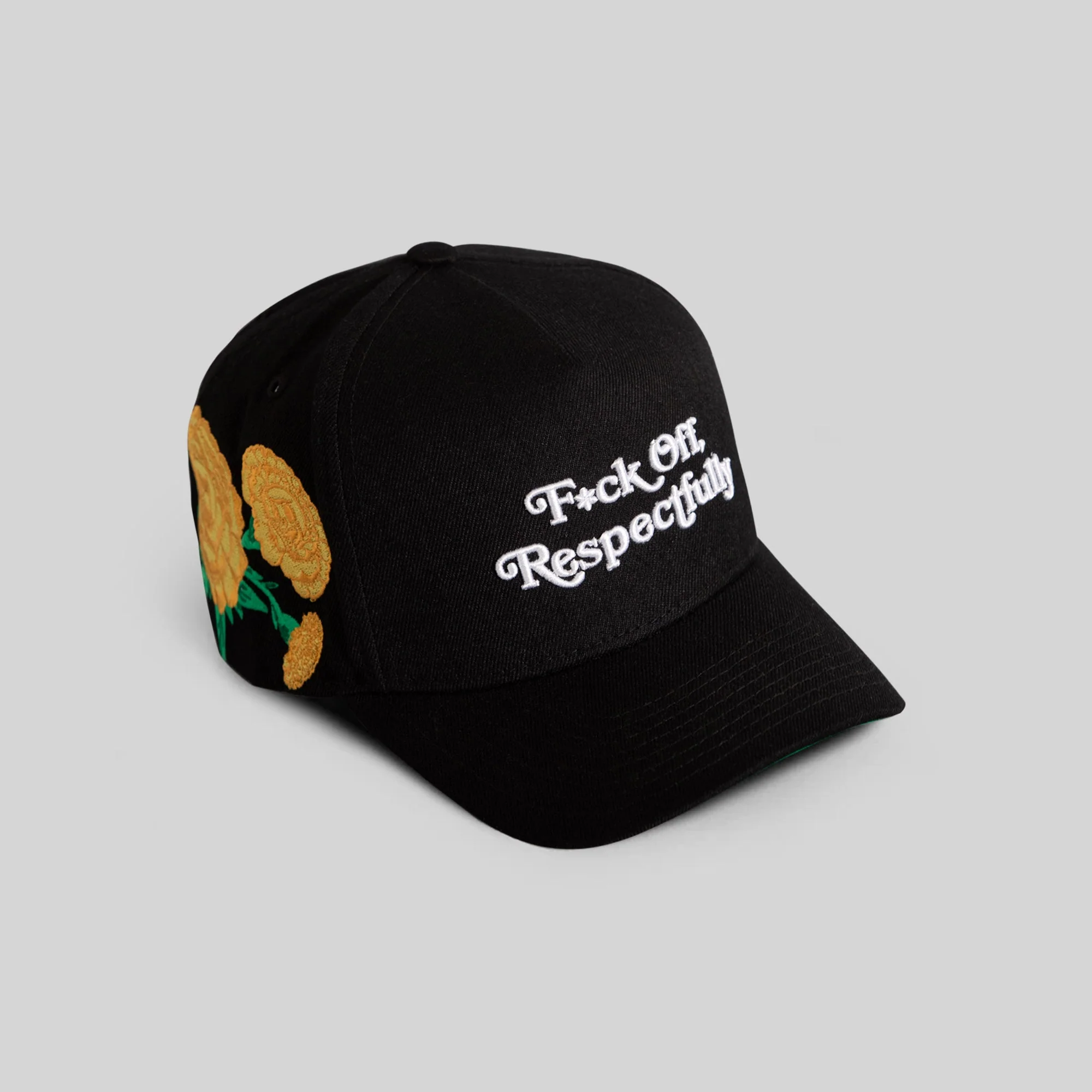 Field Grade RESPECTFULLY MARIGOLD BLACK WOOL TRUCKER