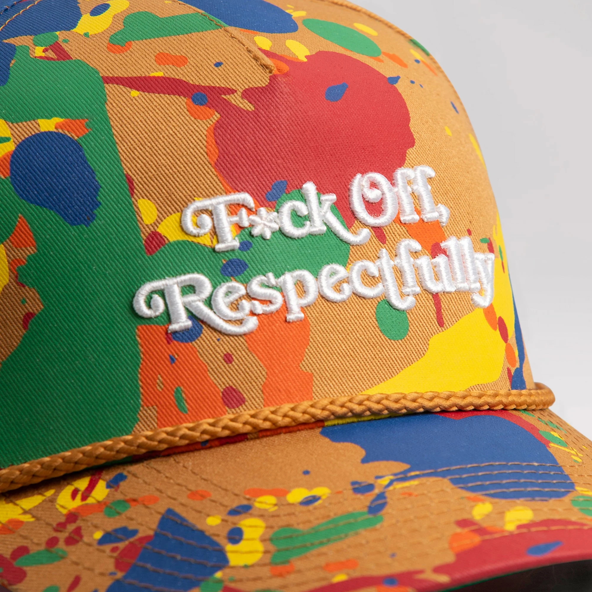 Field Grade RESPECTFULLY PRIMARY SPLATTER TRUCKER HAT - Image 2