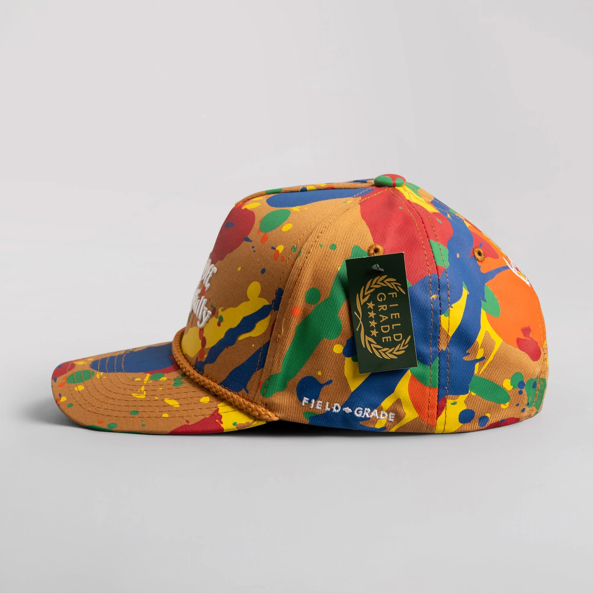 Field Grade RESPECTFULLY PRIMARY SPLATTER TRUCKER HAT - Image 3