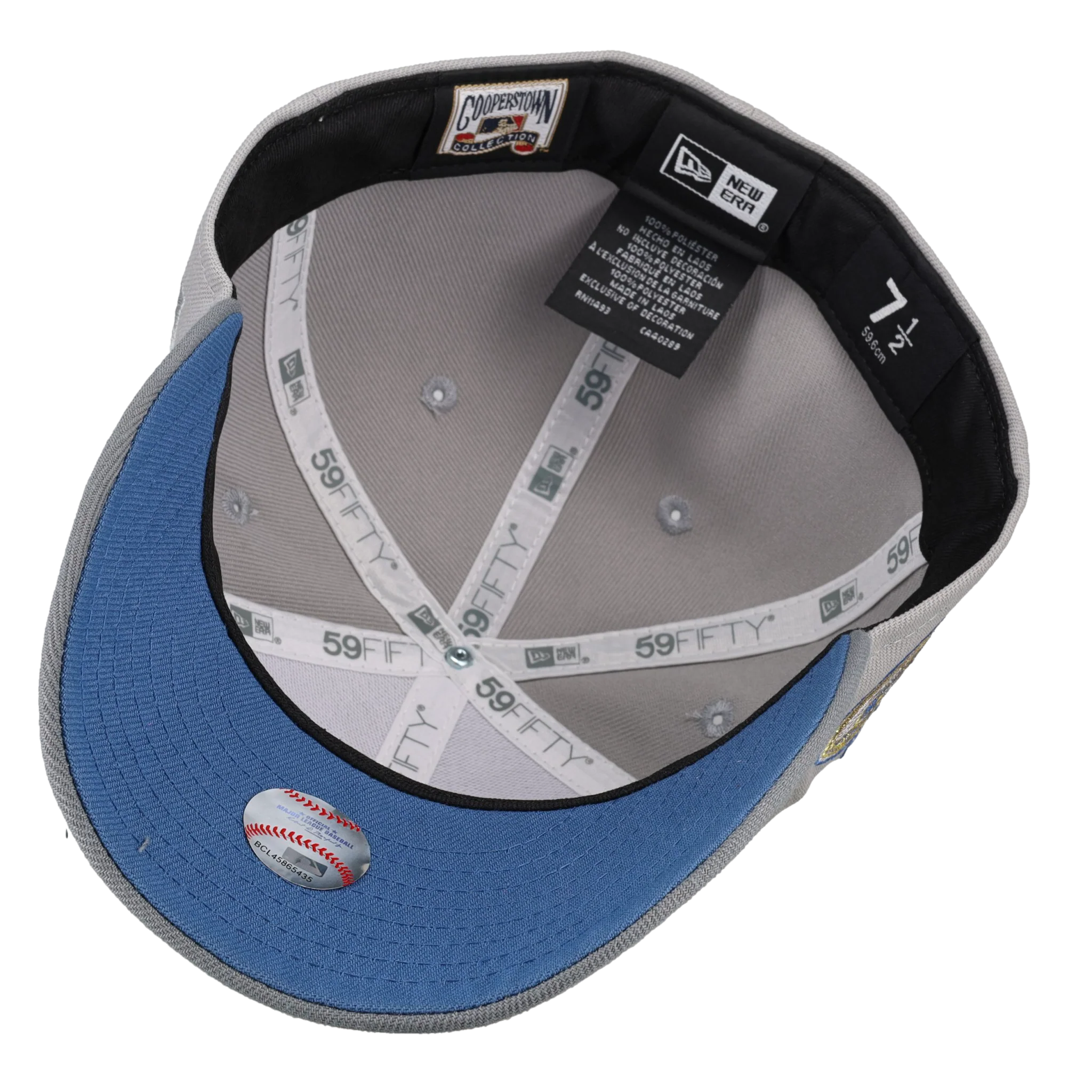 Seattle Mariners 25th Anniversary Grey Ice Blue Metallic 59Fifty Fitted Hat - Image 3