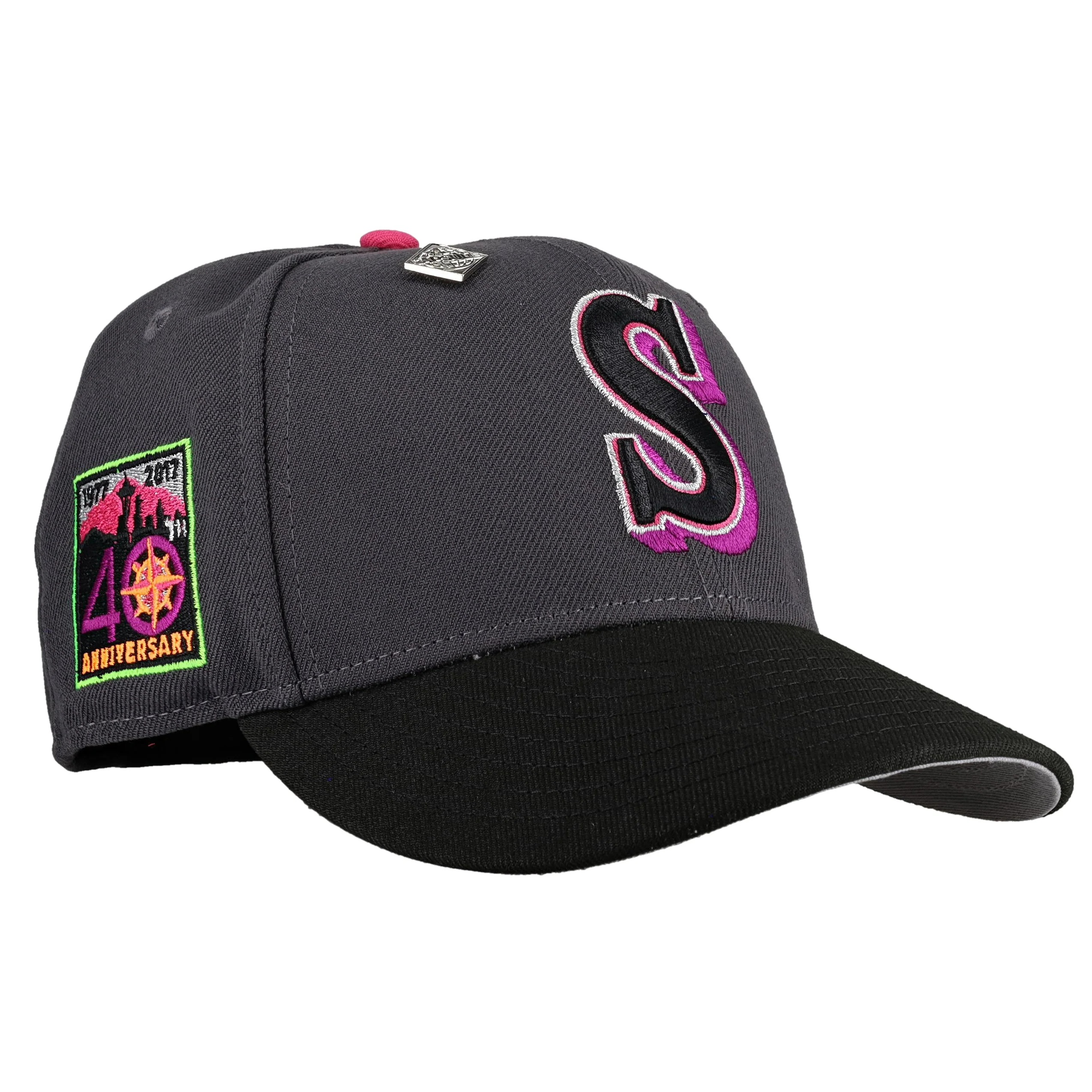 Seattle Mariners 40th Anniversary Neon Metallic 59Fifty Fitted Hat
