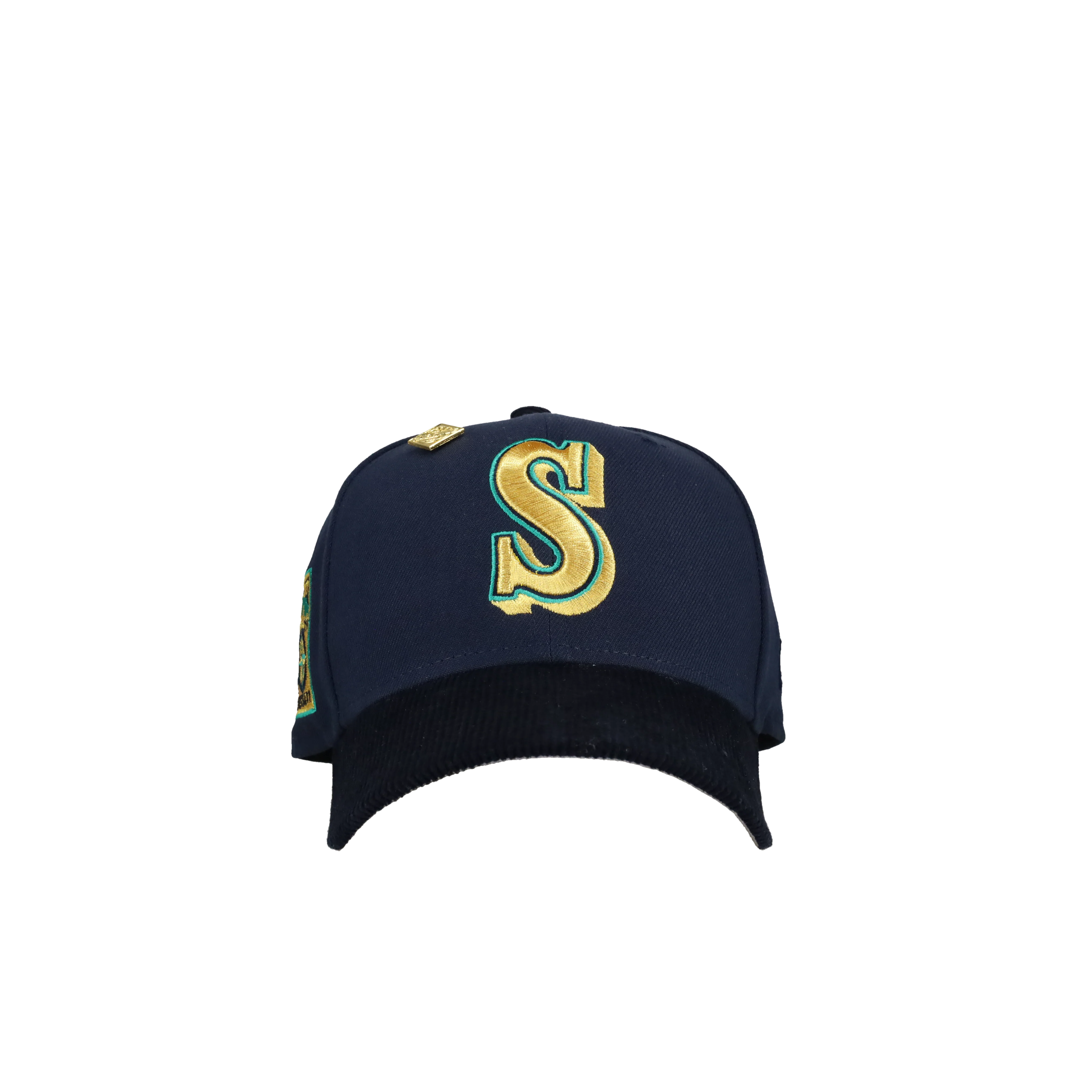 Seattle Mariners 40th Anniversary Two Tone Blue Corduroy 59Fifty Fitted Hat - Image 4