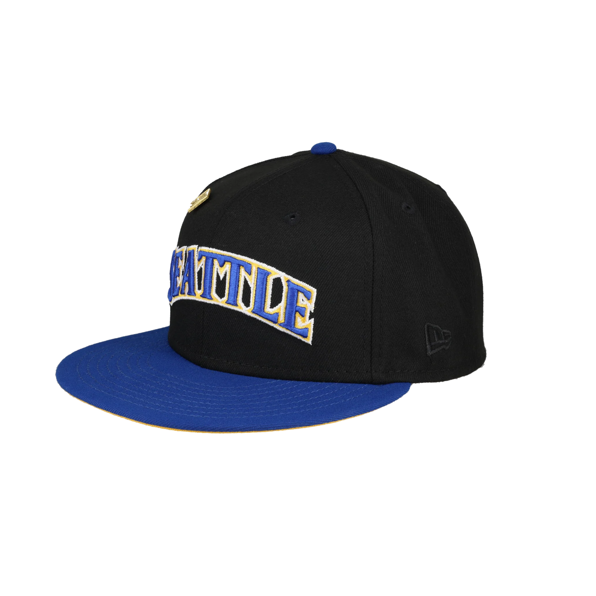 Capsule Hats - Seattle Mariners Script compass Logo Black New Era 59Fifty Fitted Hat - Image 5