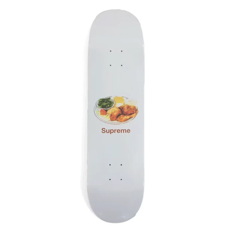 Supreme Chicken Dinner Skateboard Deck White