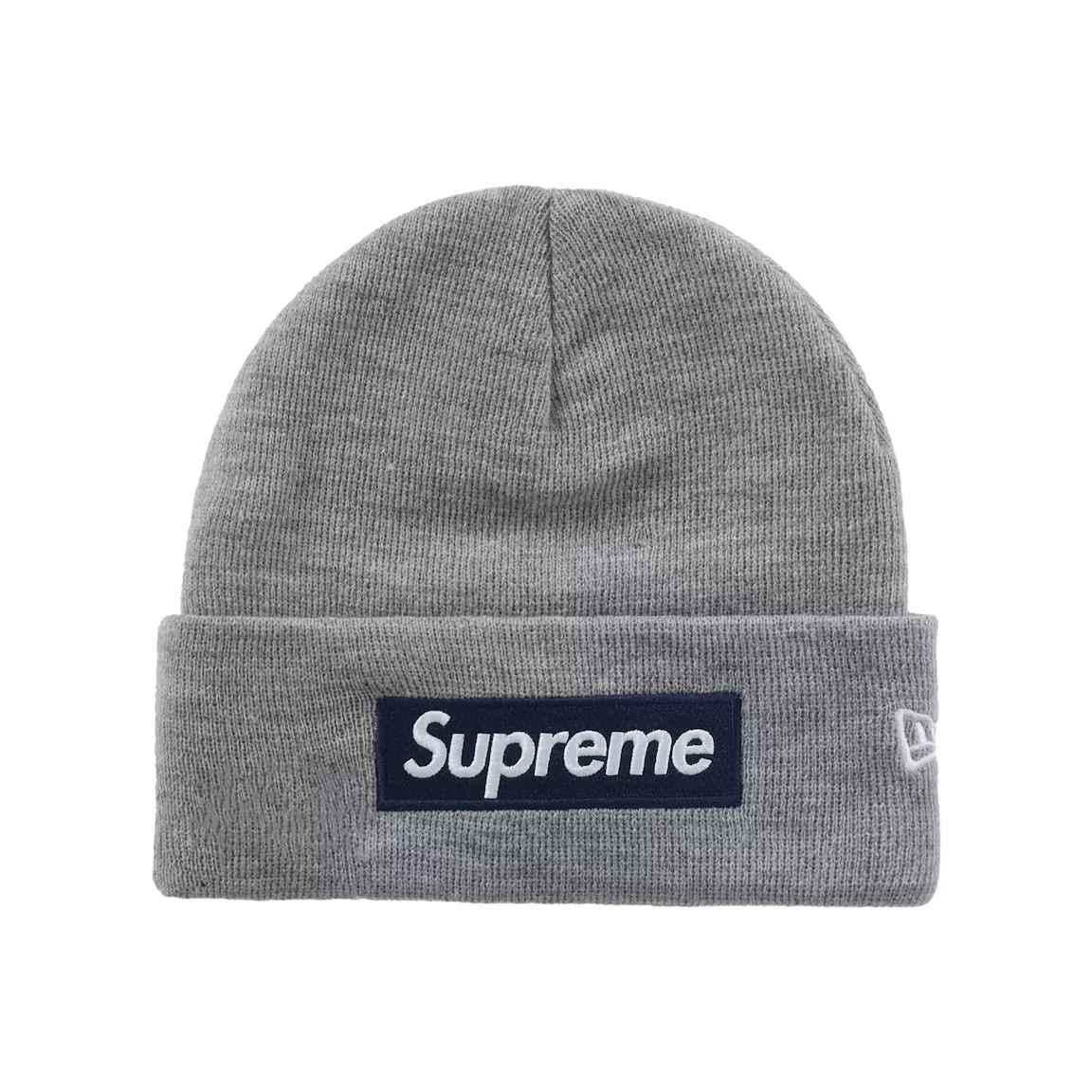 Supreme New Era Box Logo Beanie (FW25) Heather Grey