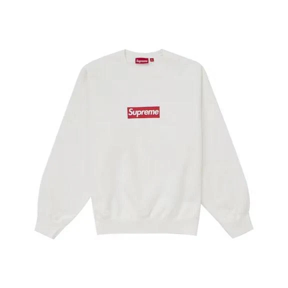 Supreme Washed Box Logo Crewneck White