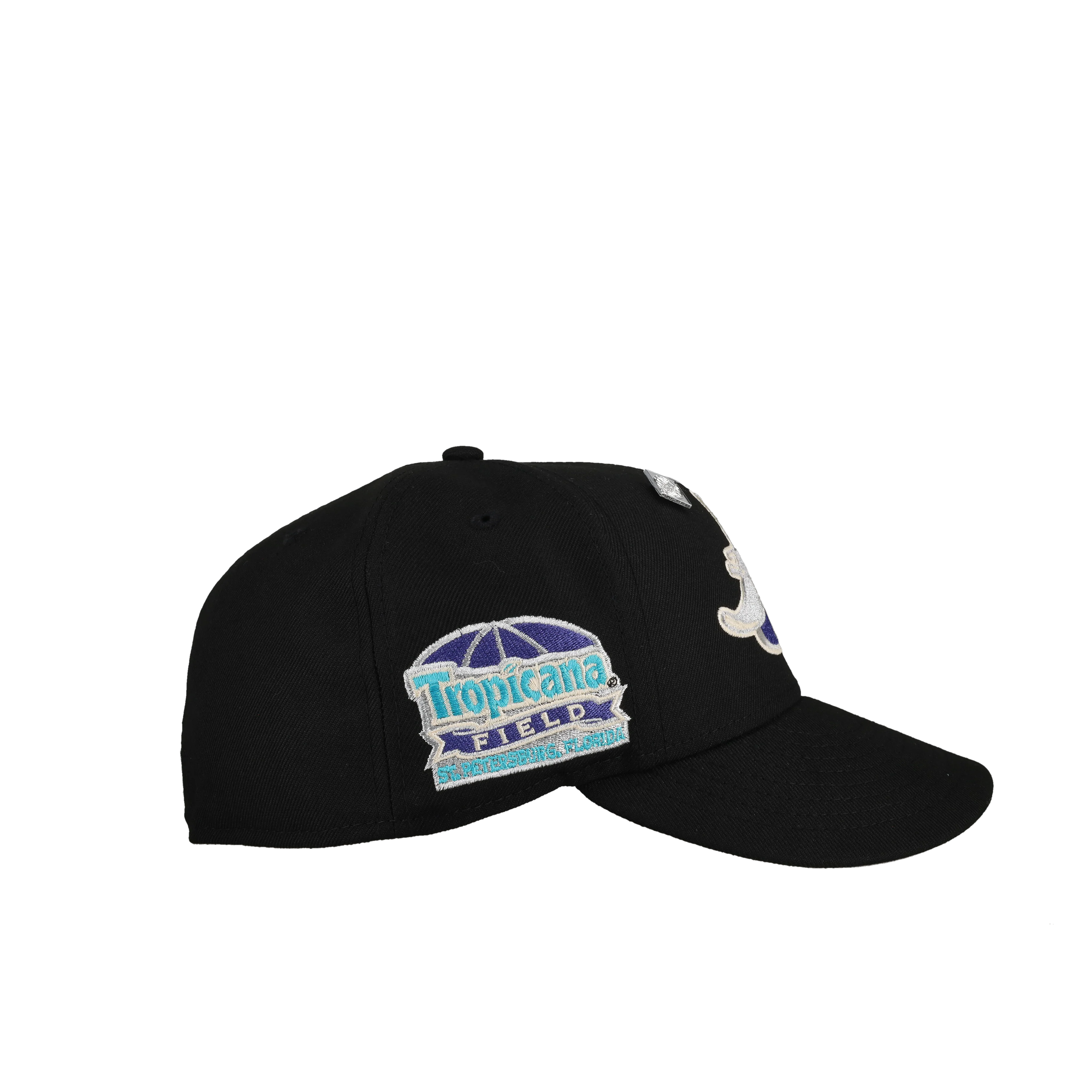 Tampa Bay Rays Tropicana Field Black/Silver Metallic 59Fifty Fitted Hat - Image 2