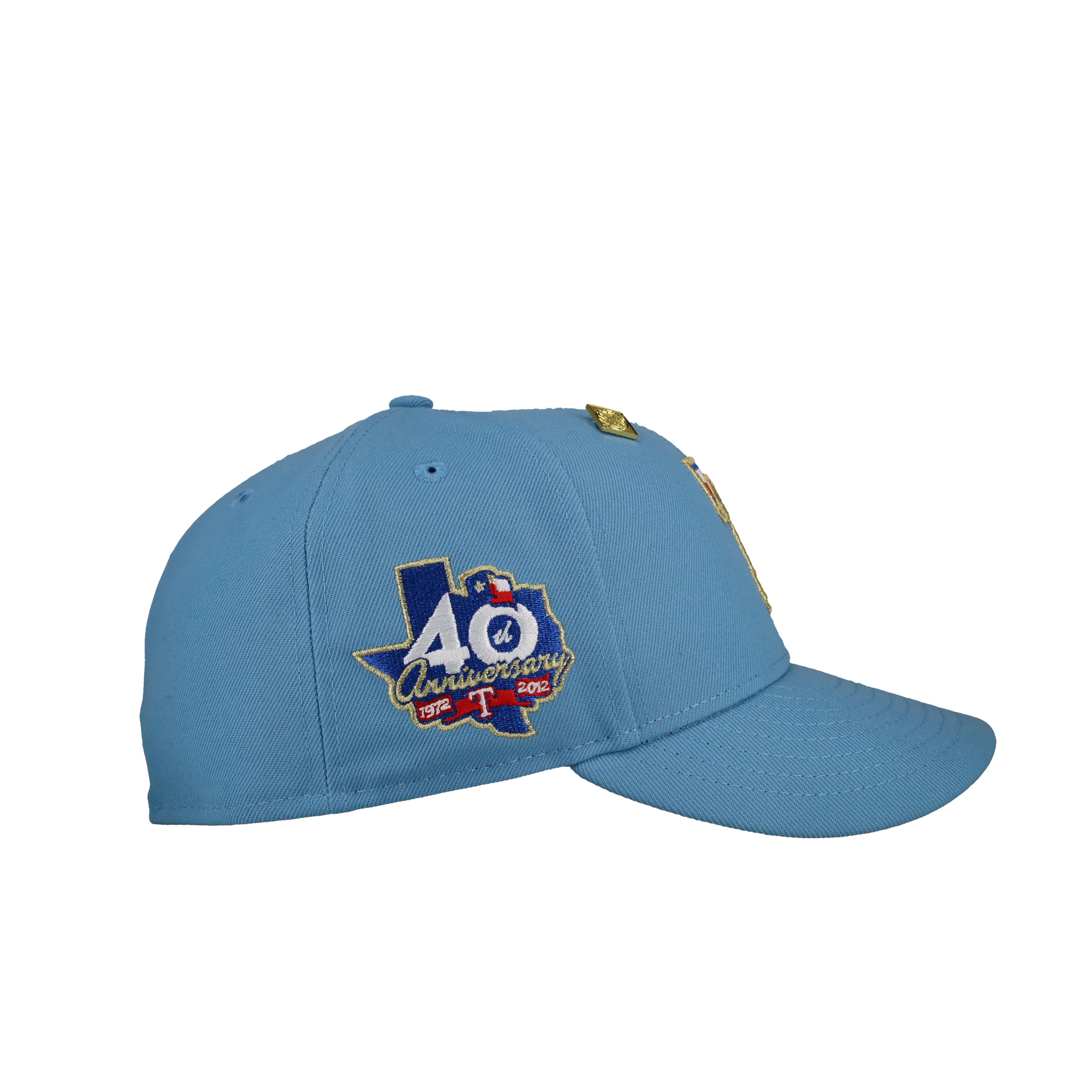 Texas Rangers 40th Anniversary Light Blue/Red 59Fifty Fitted Hat - Image 2