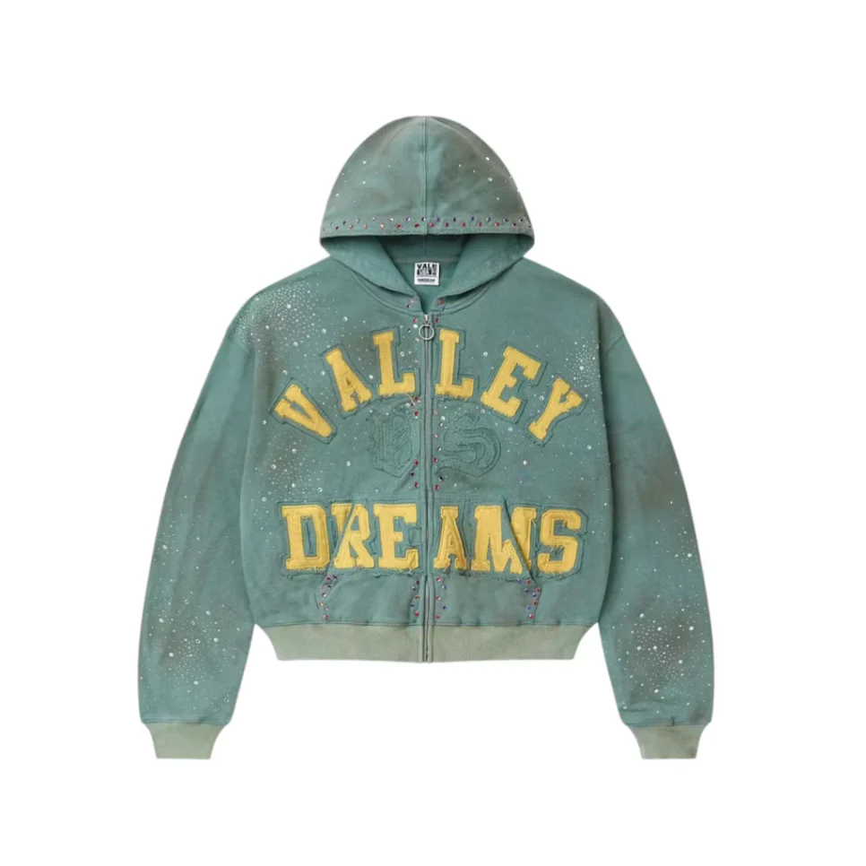 Vale Forever Bank Zip Up Hoodie (Dark Mint)