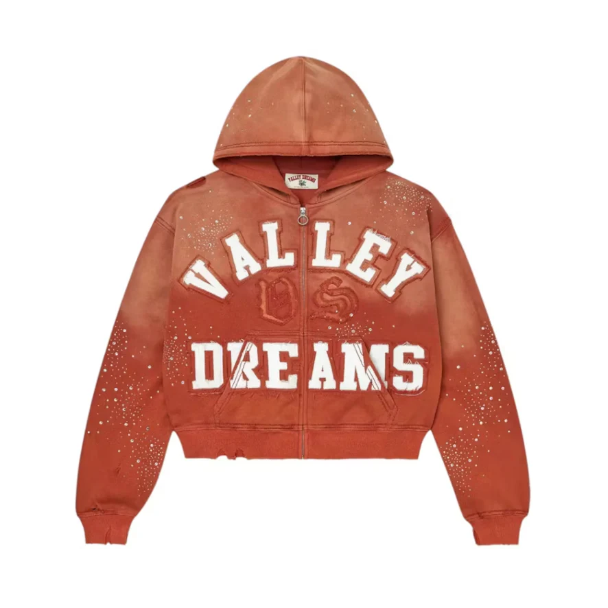 Vale Forever Classico Zip Up Hoodie (Orange)