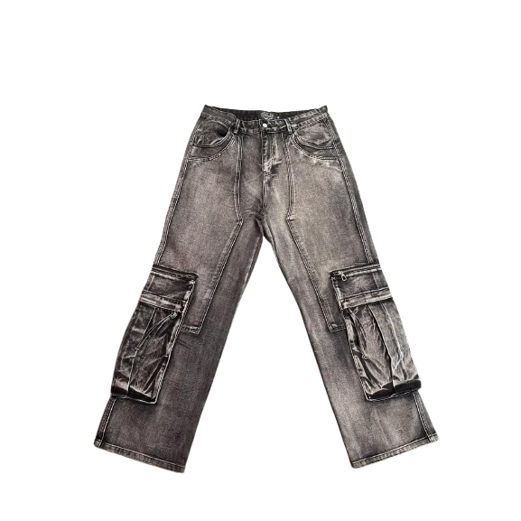 Vale Forever double knee cargo denim black